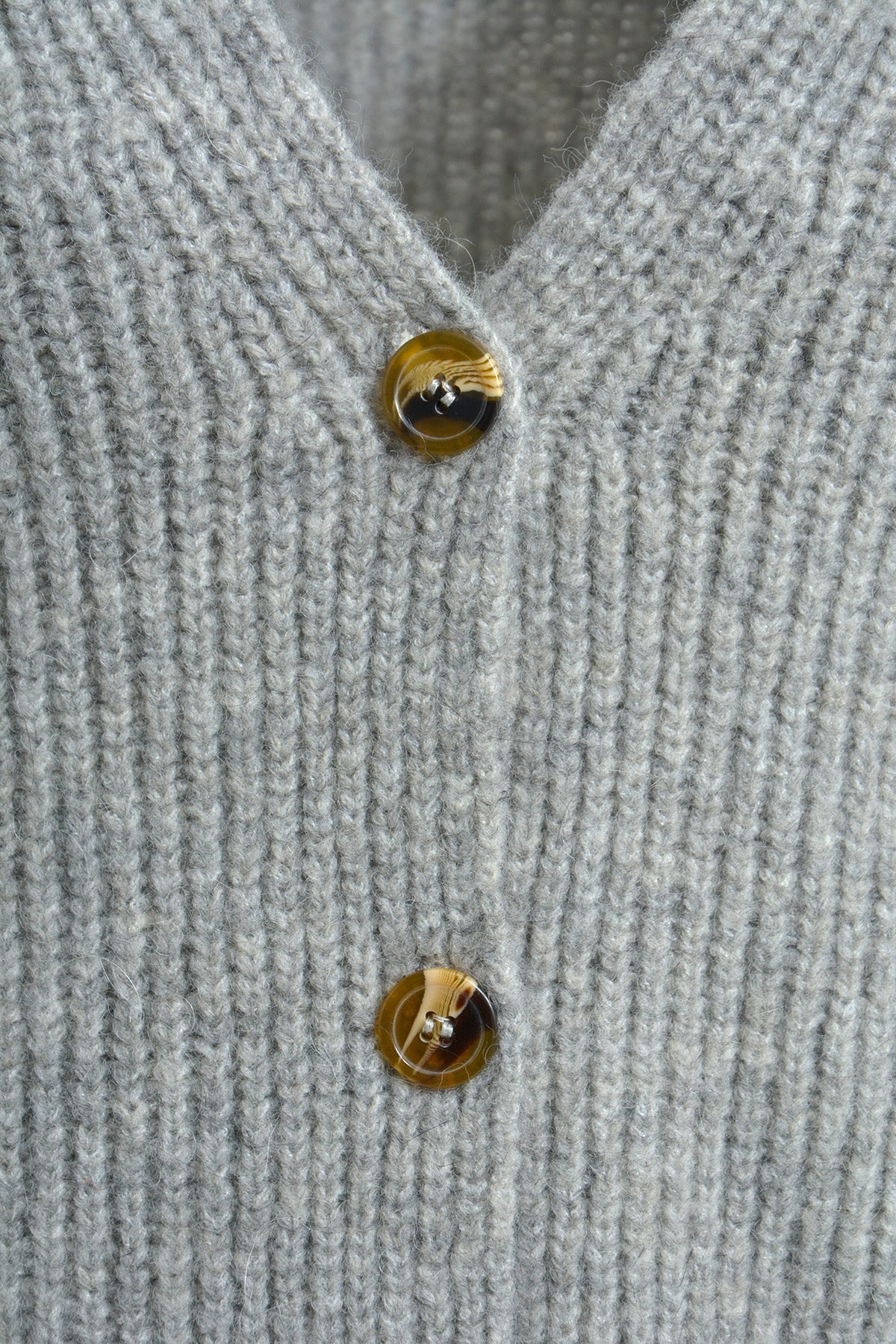 Cardigan 1/1 sleeve with button placket grey melange Cardigan Milano 
