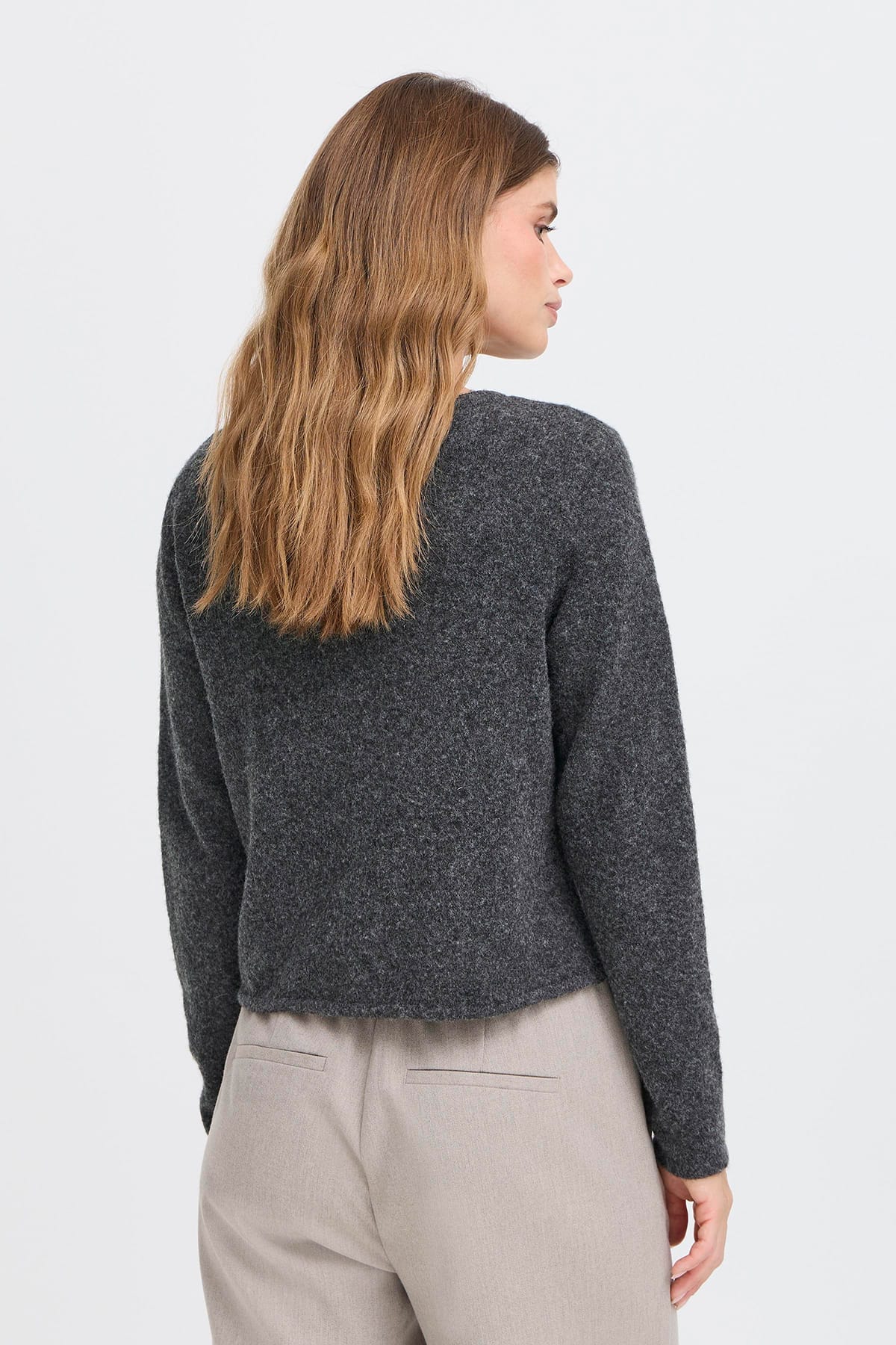 Cardigan FRNOAH CAR 1 CHARCOAL GRAY MELANGE Cardigan Fransa 