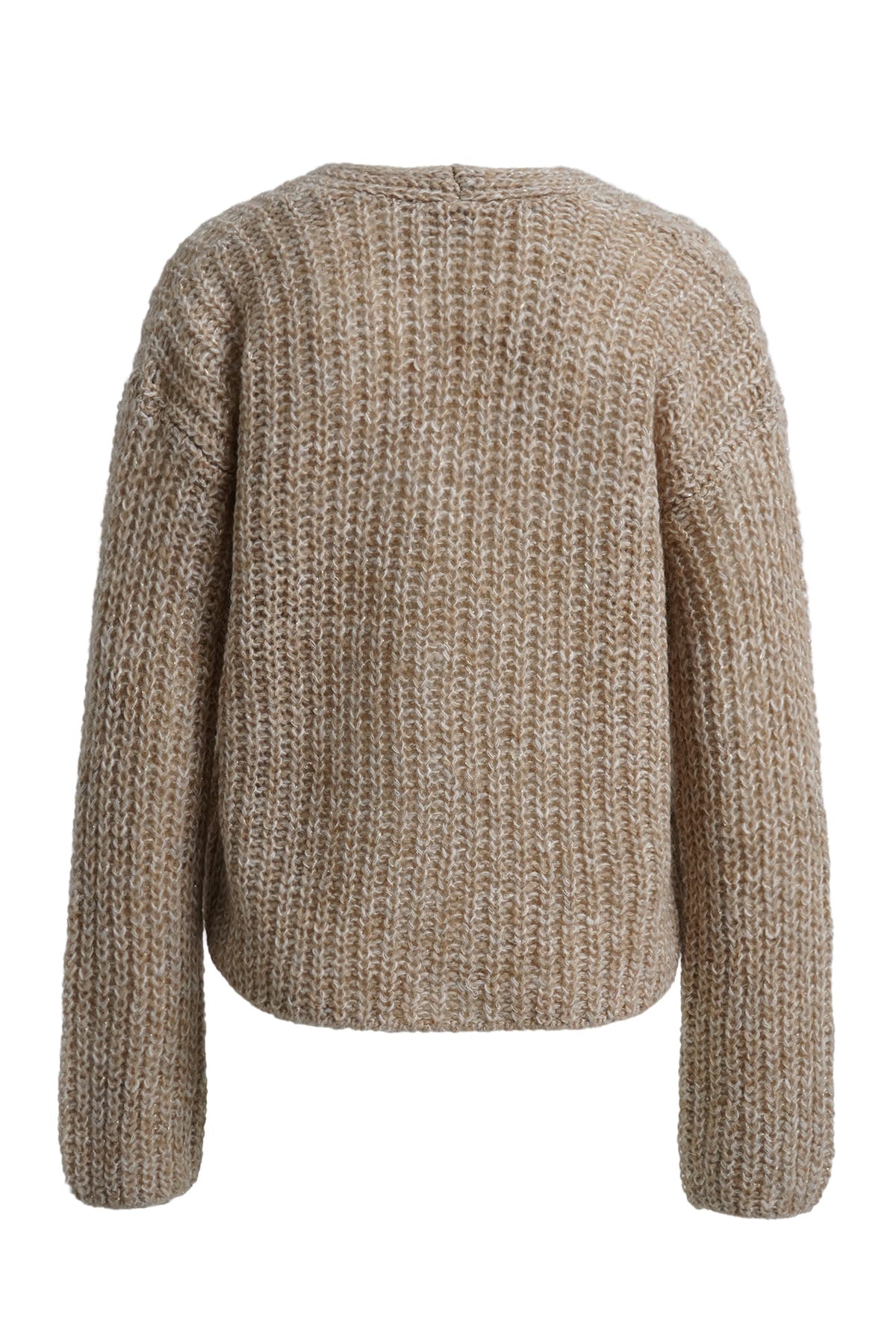 Cardigan v neck drop shoulder 1/1 sleeve sand Cardigan Milano 