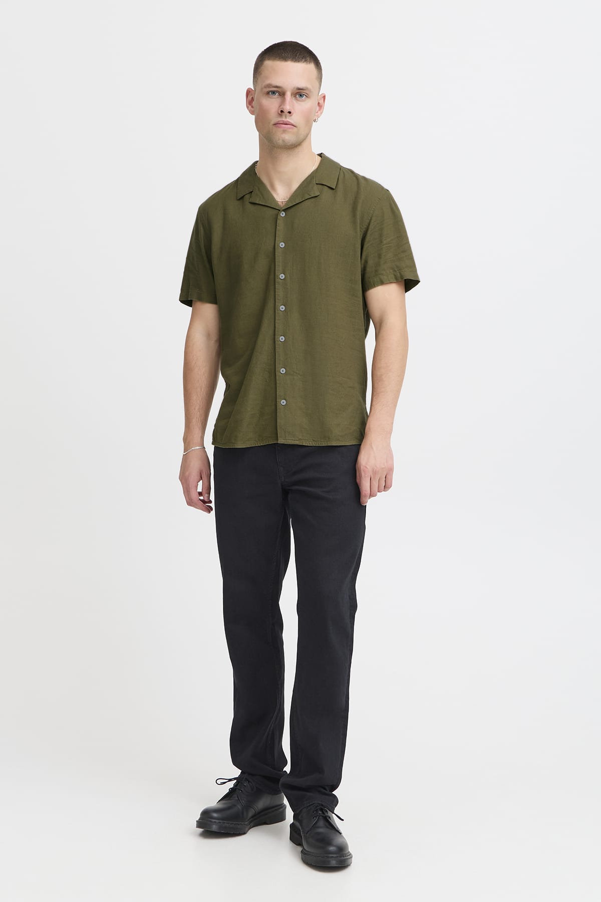 Hemd BHBOBBY Shirt cuba Olive Night Hemd Blend 