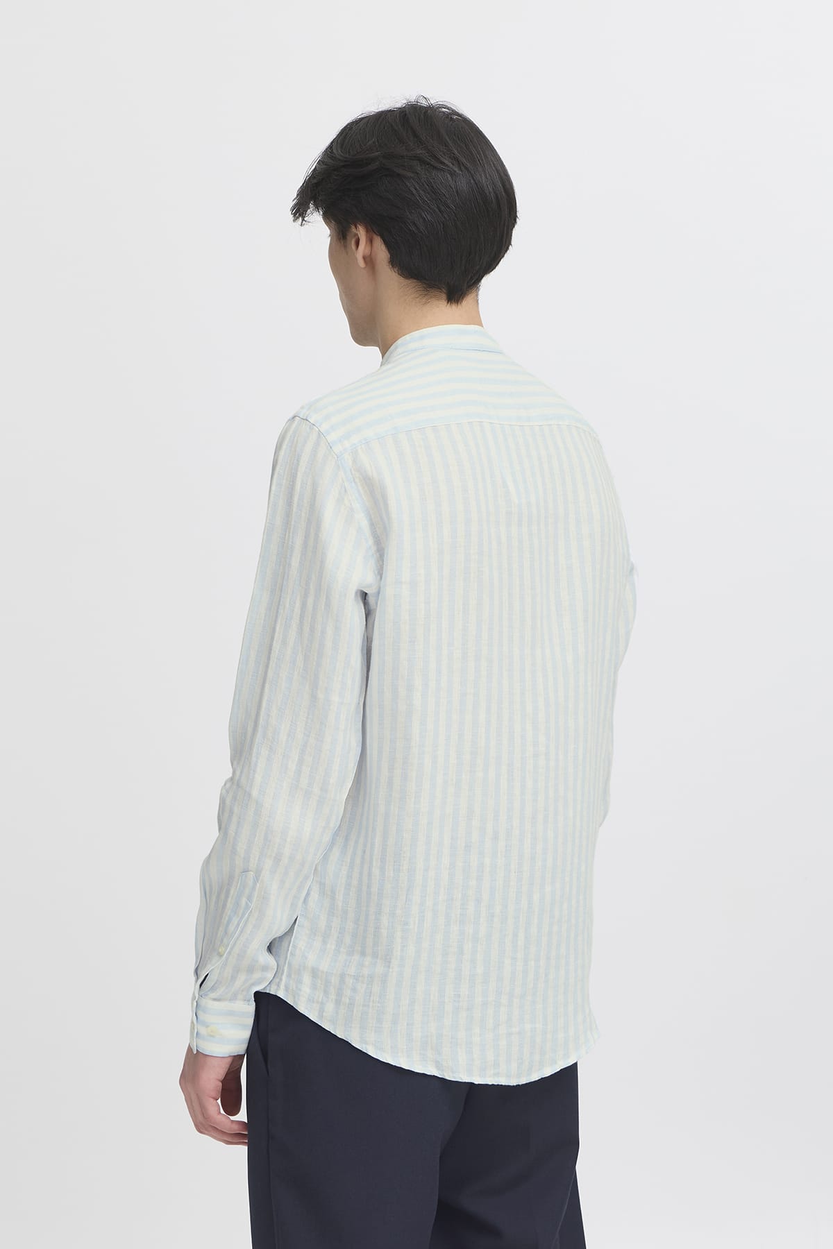 Hemd CFANTON LS CC linen striped shirt Chambray Blue Hemd Casual Friday 