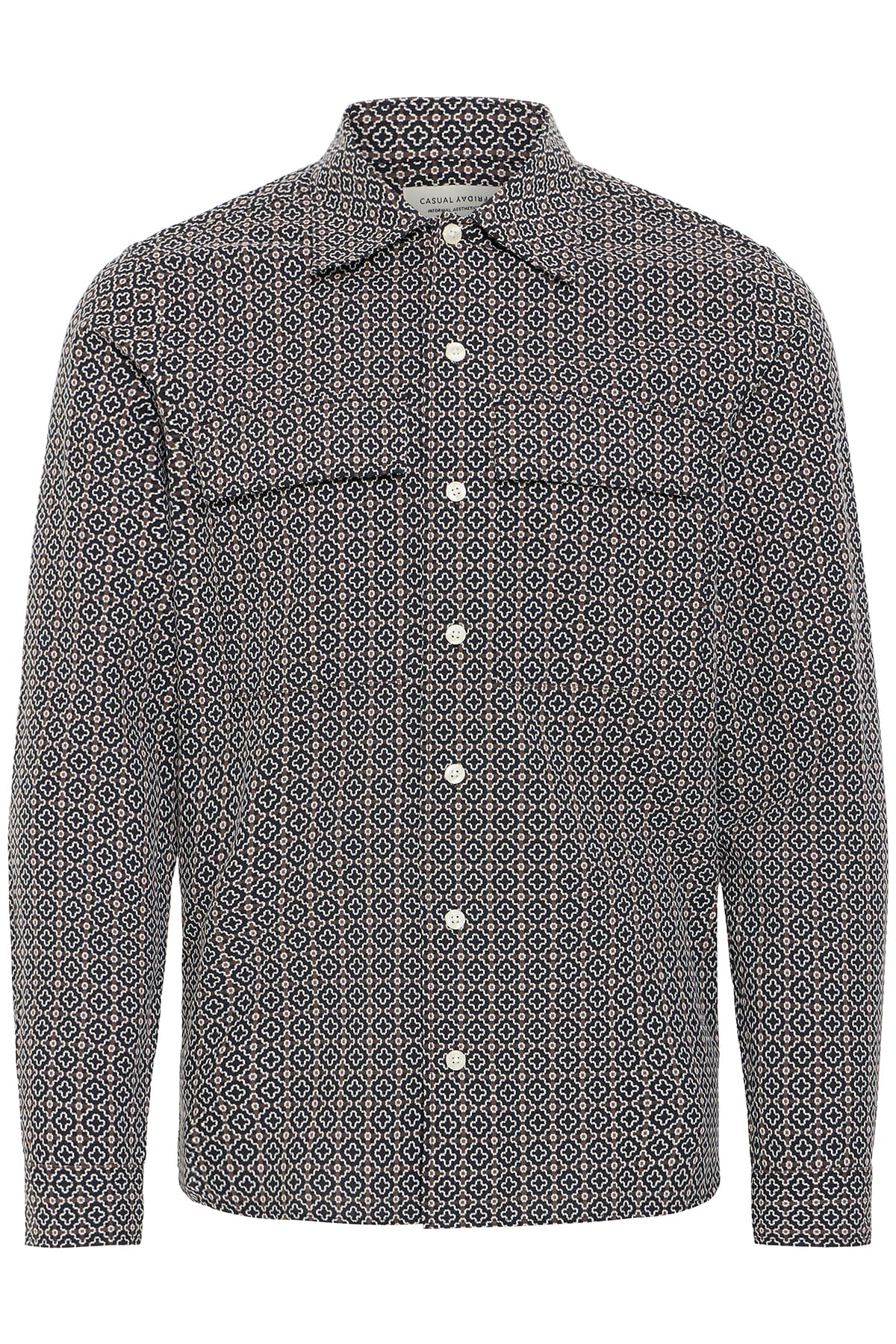 Hemd CFBORGH JAQUARD SHIRT Black Beauty Hemd Casual Friday 