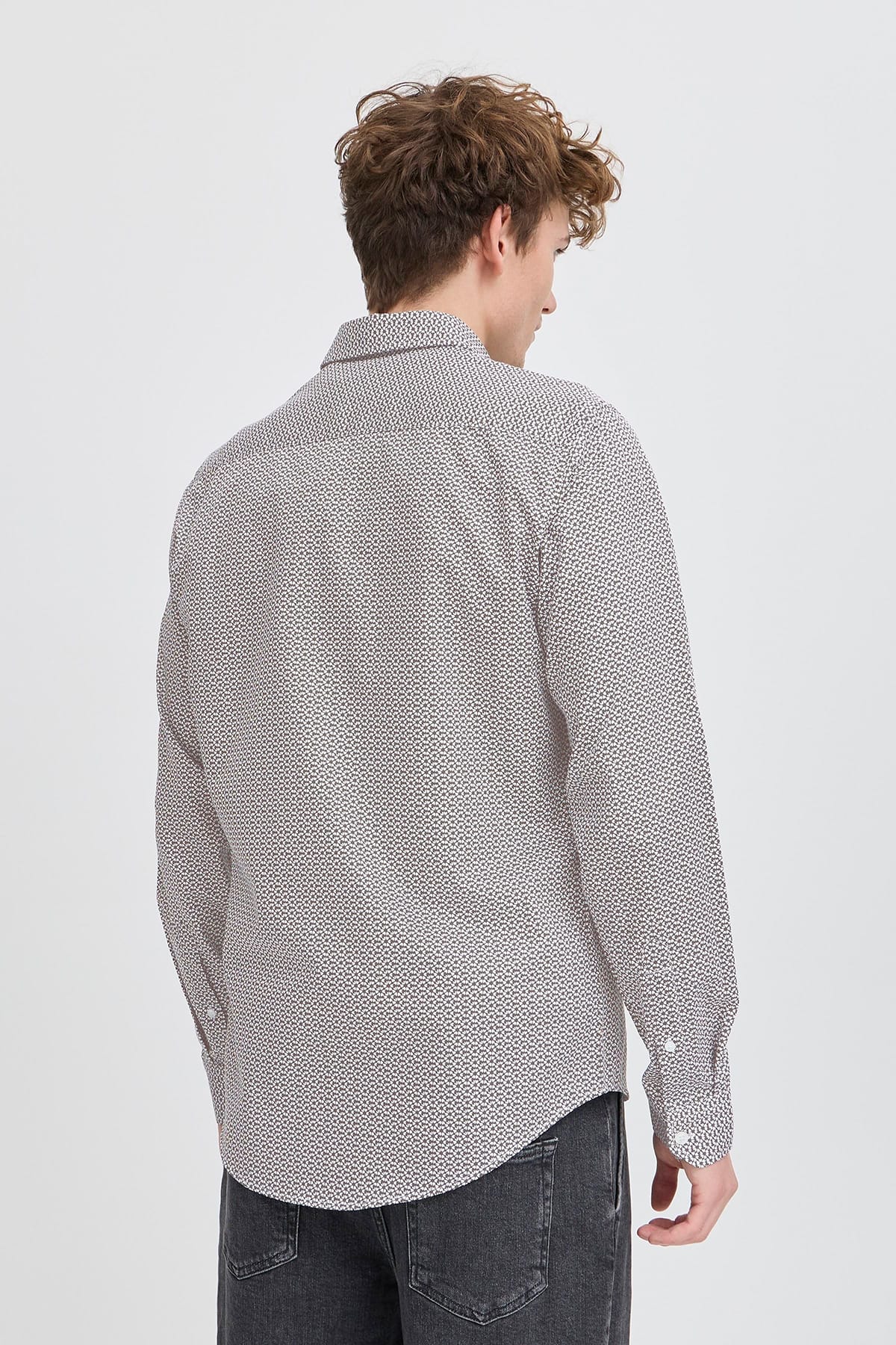 Hemd CFFRIDI LS floral AOP shirt Black Olive Hemd Casual Friday 