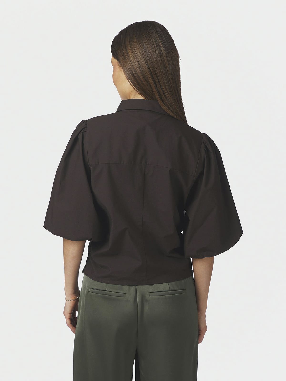 Hemd Ismara Solid Dark brown Hemd Neo Noir 