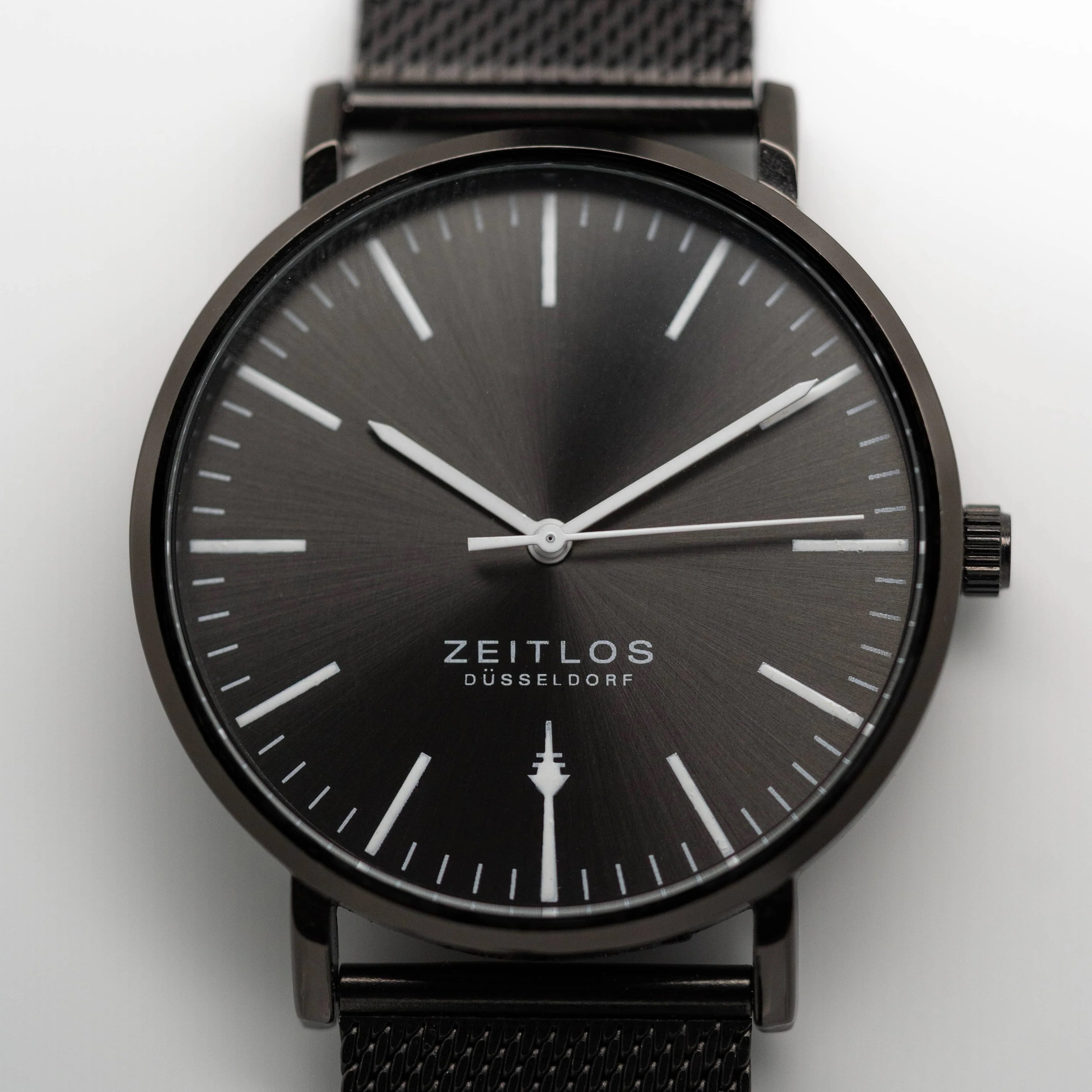 Herrenuhr Rheinturm Obsidian Uhren Zeitlos Düsseldorf 
