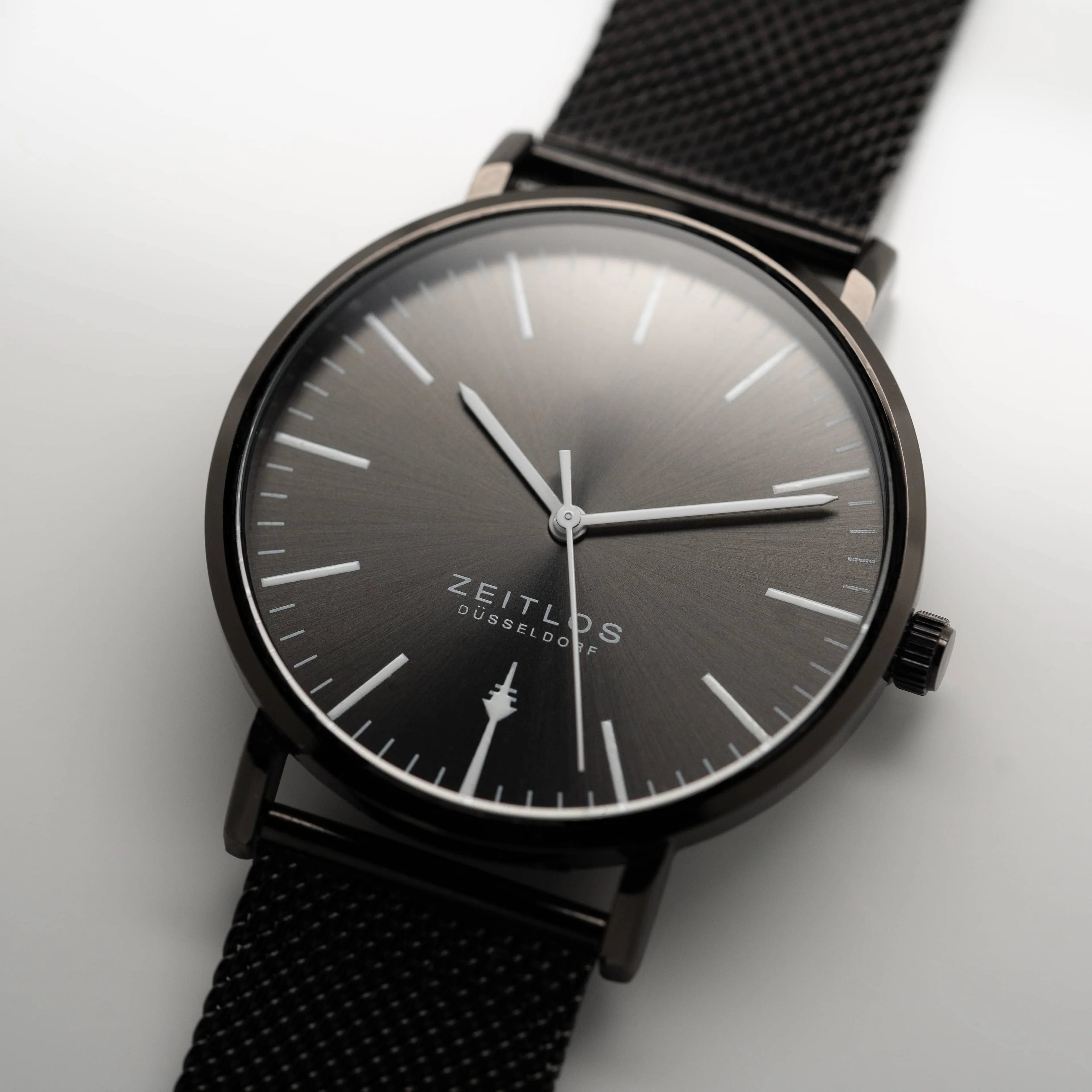 Herrenuhr Rheinturm Obsidian Uhren Zeitlos Düsseldorf 