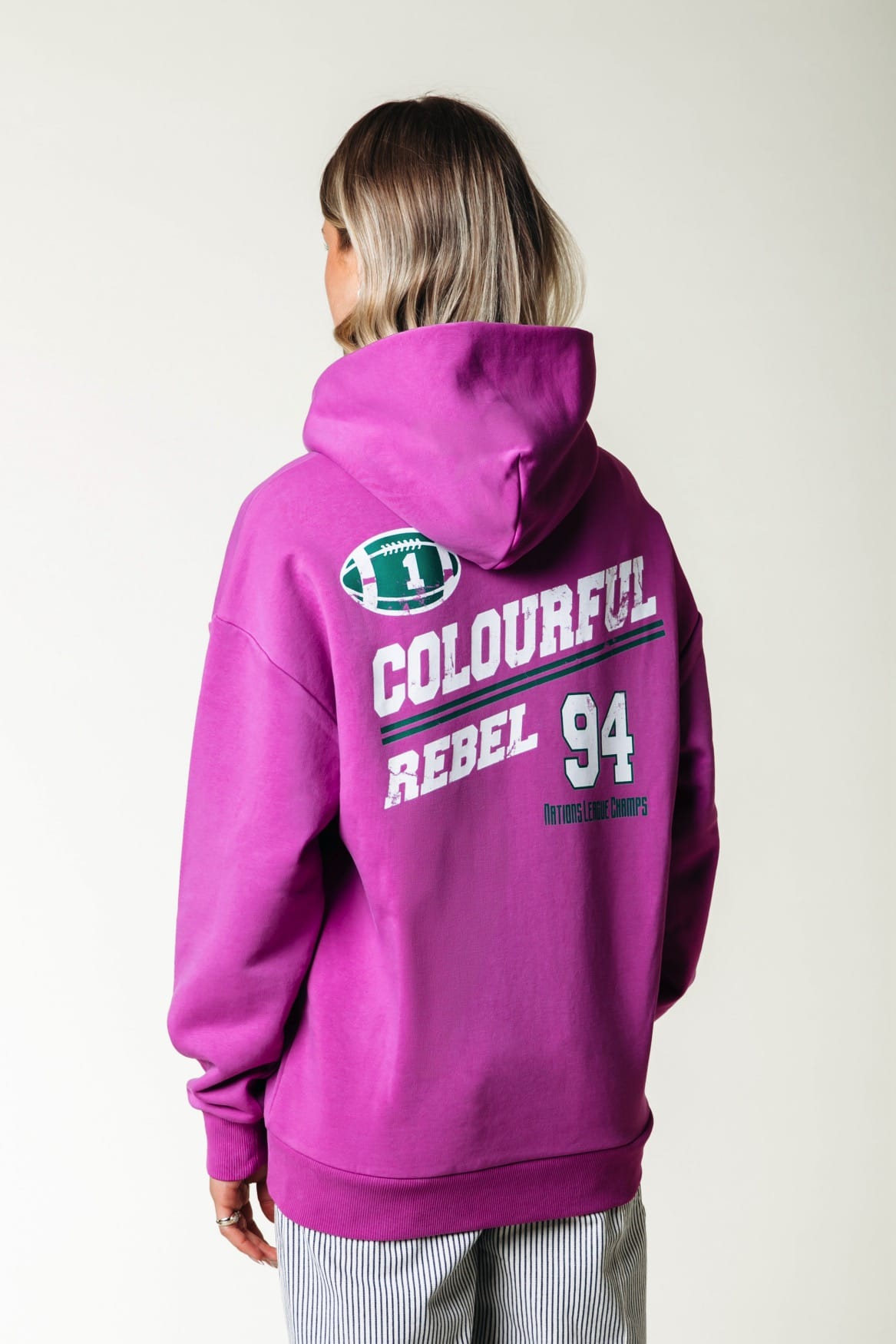 Hoodie Rugby Clean Pink Hoodie Colourful Rebel 