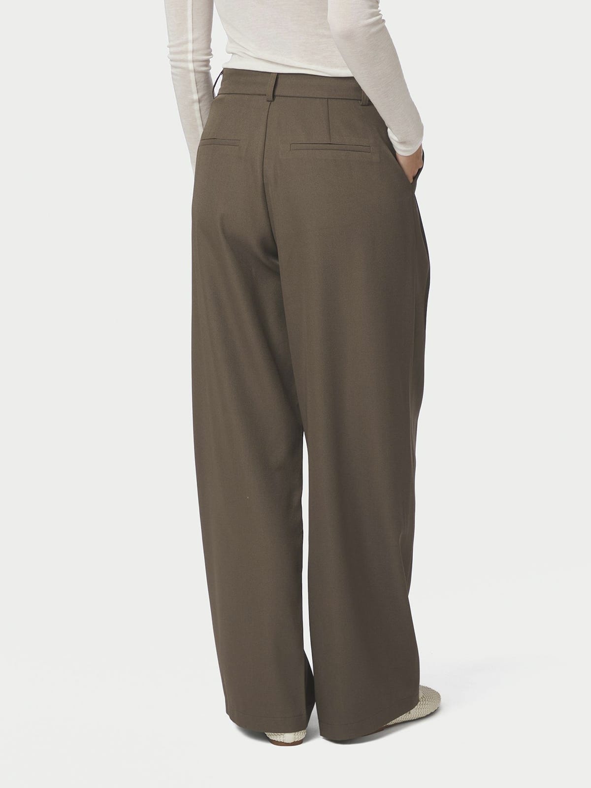 Hose Calina Structure Wrap Pants Dusty Brown Hose Neo Noir 