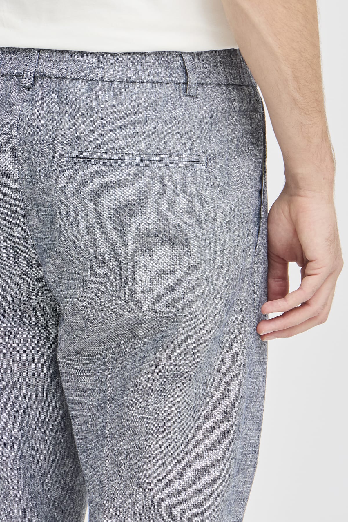 Hose CFMARC 0144 linen mix Dark Navy Melange Hose Casual Friday 