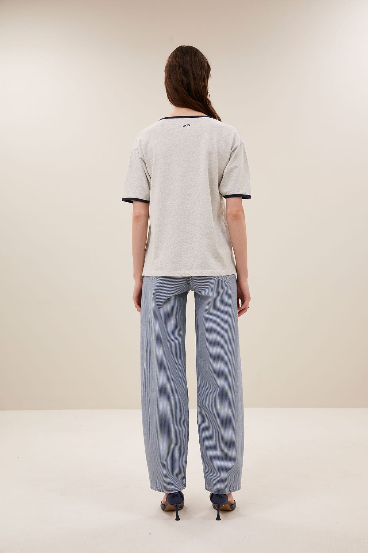 Hose lew stripe blue milky stripe Hose By Bar 
