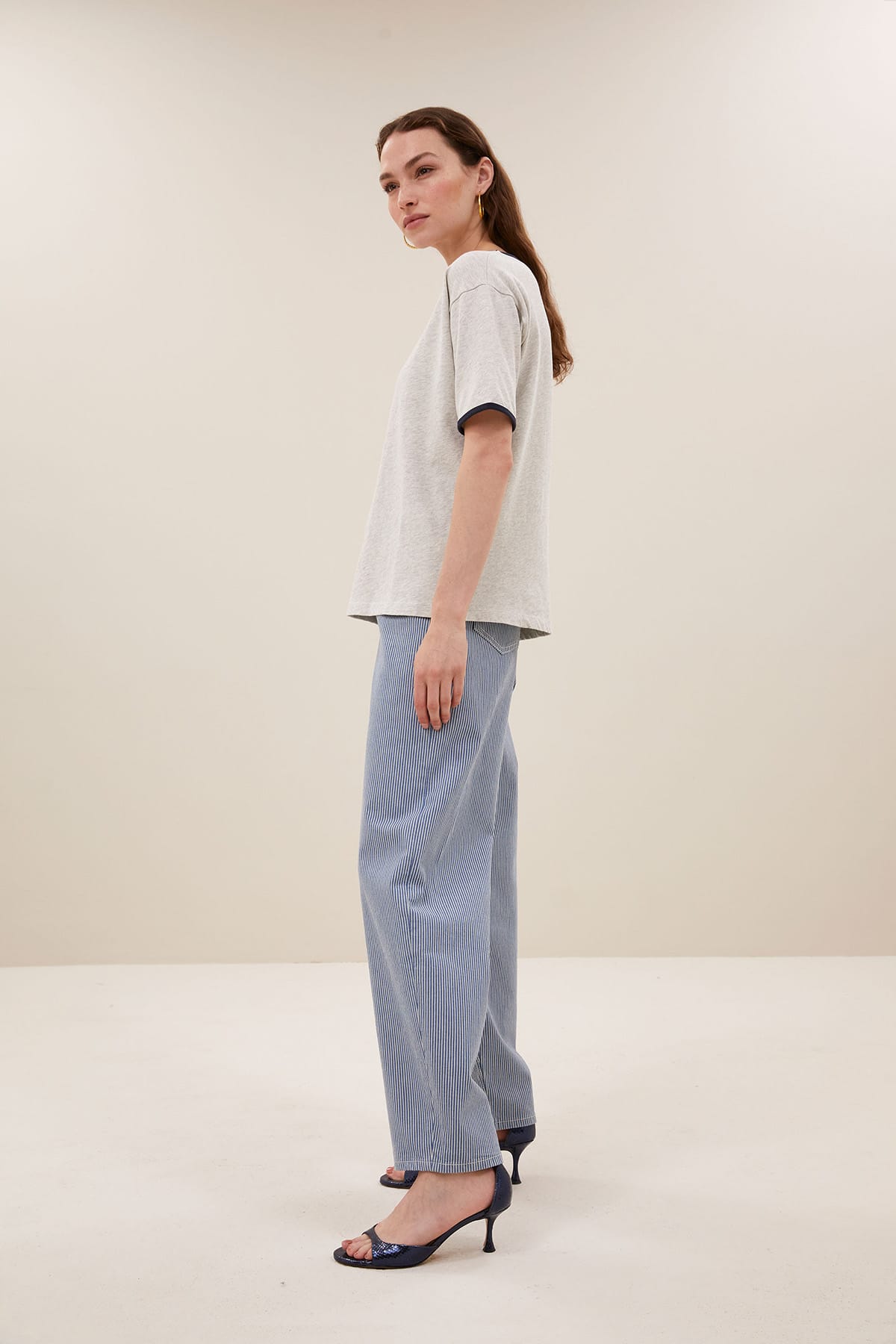 Hose lew stripe blue milky stripe Hose By Bar 