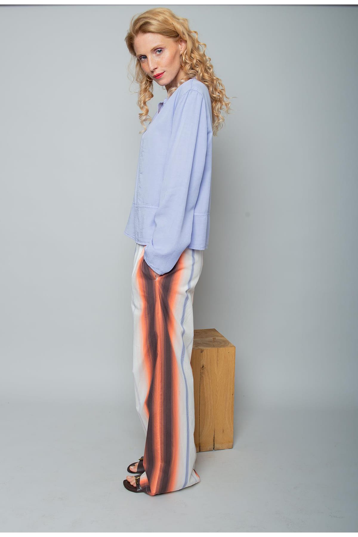 Hose mit elastischem Bund multi stripe Hose Emily van den Bergh 