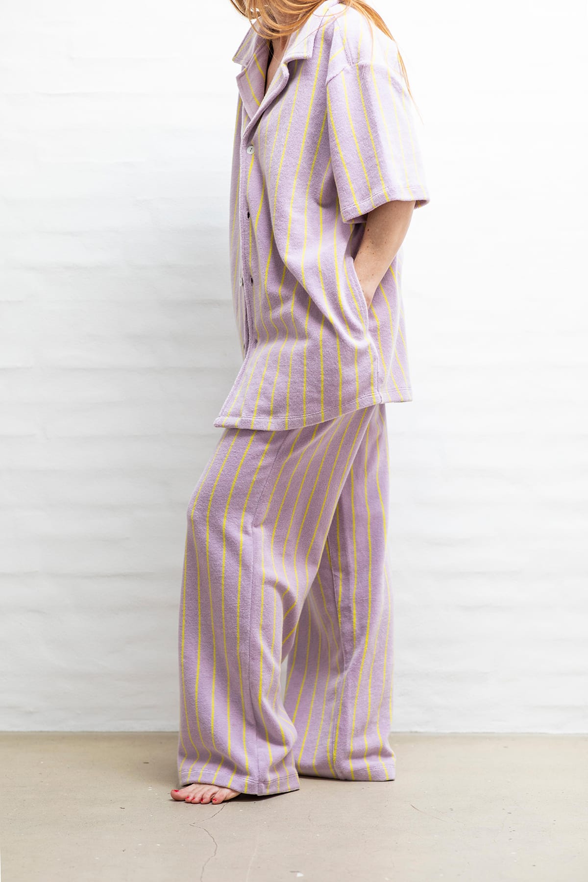 Hose Naram Pants lilac & neon yellow Hose Bongusta 