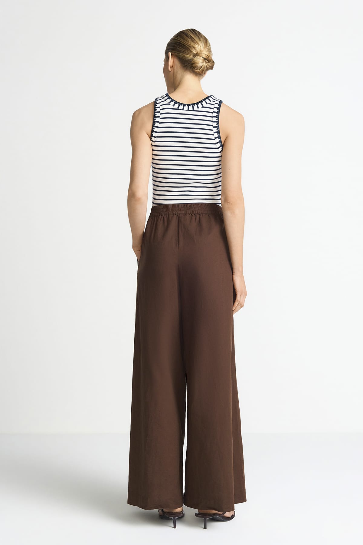Hose Wide Leg Linen coconut bark Hose Rich&Royal 