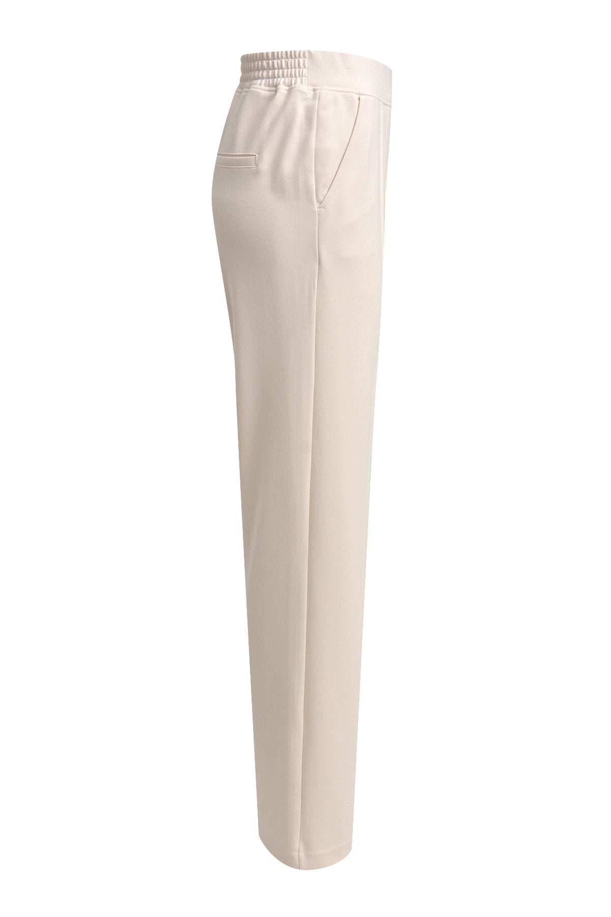 Hose wideleg with elastic at back waist and french pockets cream Hose Milano 
