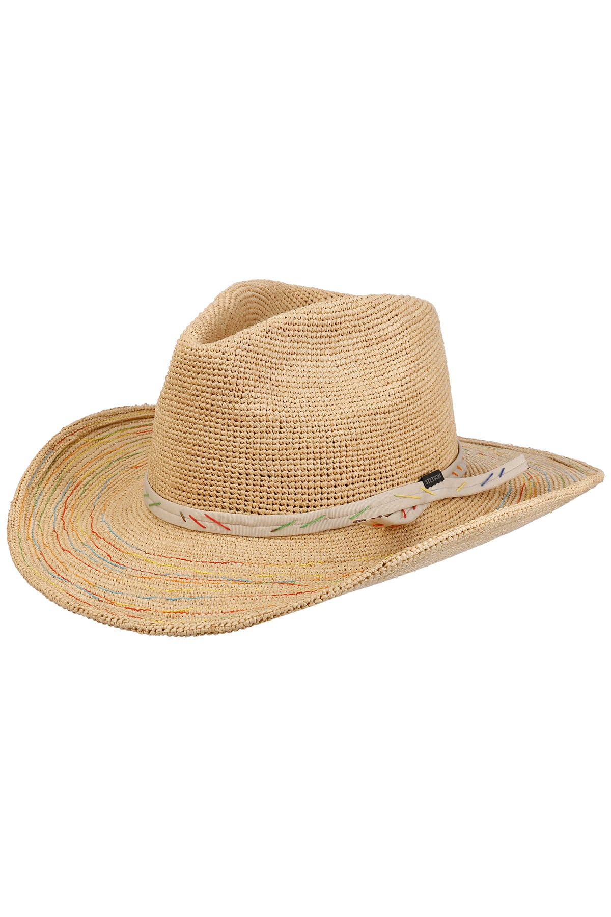 Hut Western Raffia Crochet Stetson Festival natural Hut Stetson 