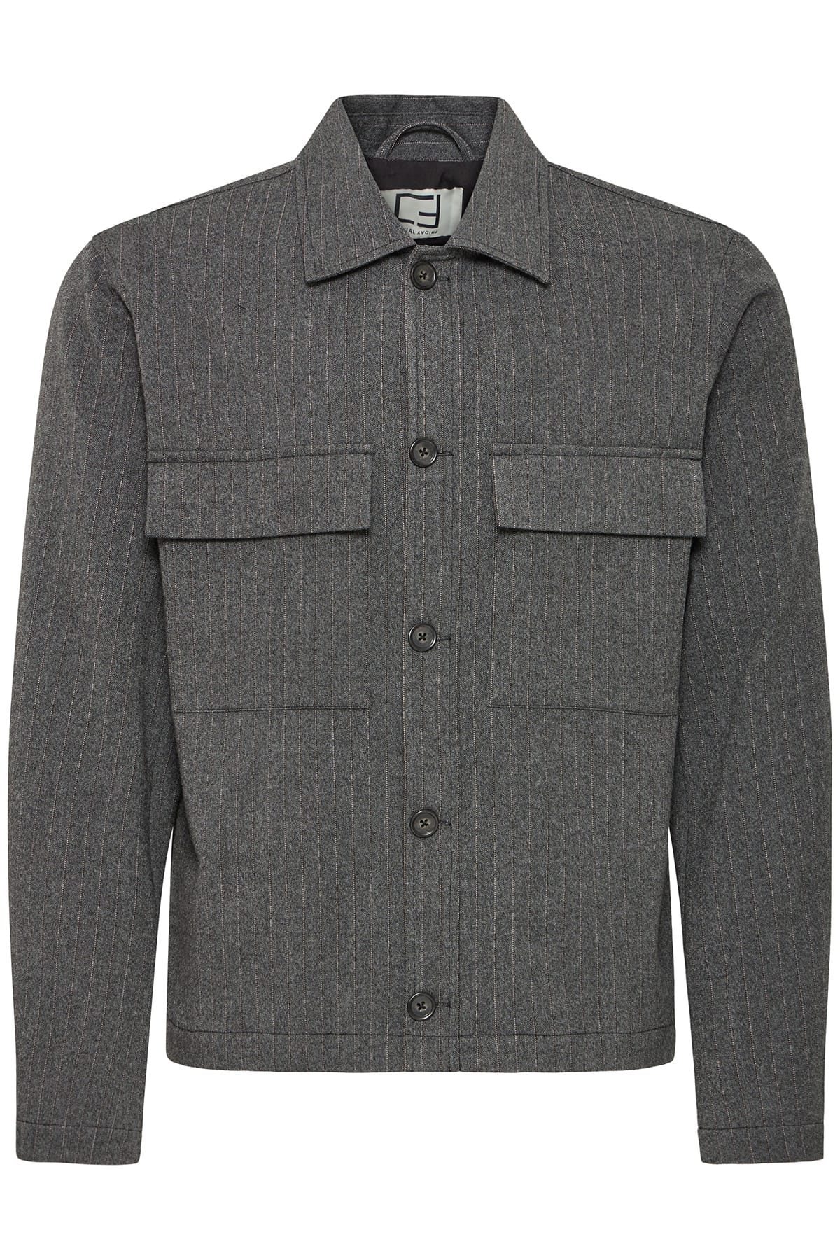 Jacke CFELLIS 0229 striped shacket Dark grey melange Jacke Casual Friday 