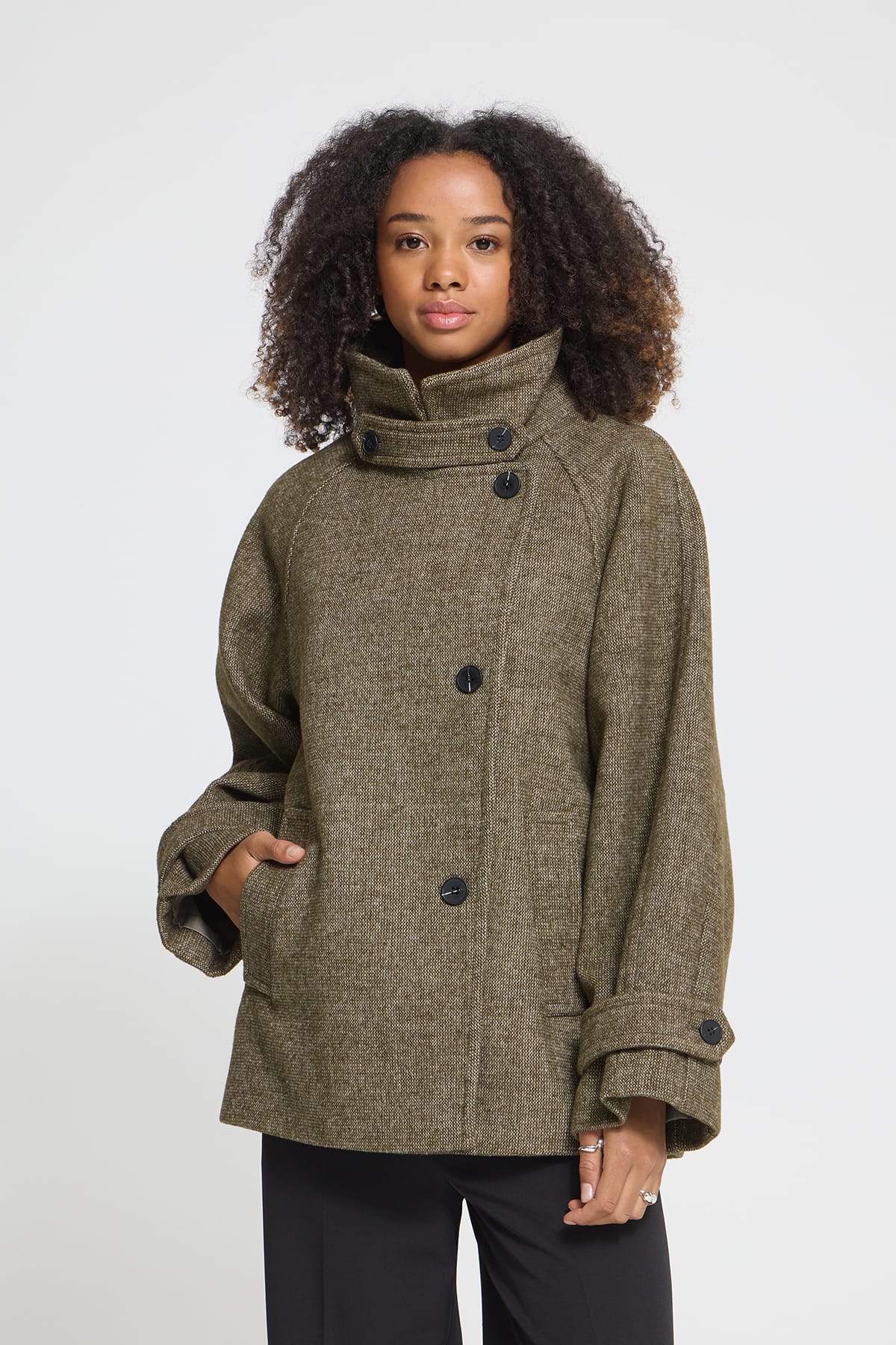 Jacke IHGAZIVA JA3 DUSKY GREEN MELANGE Jacke ICHI 
