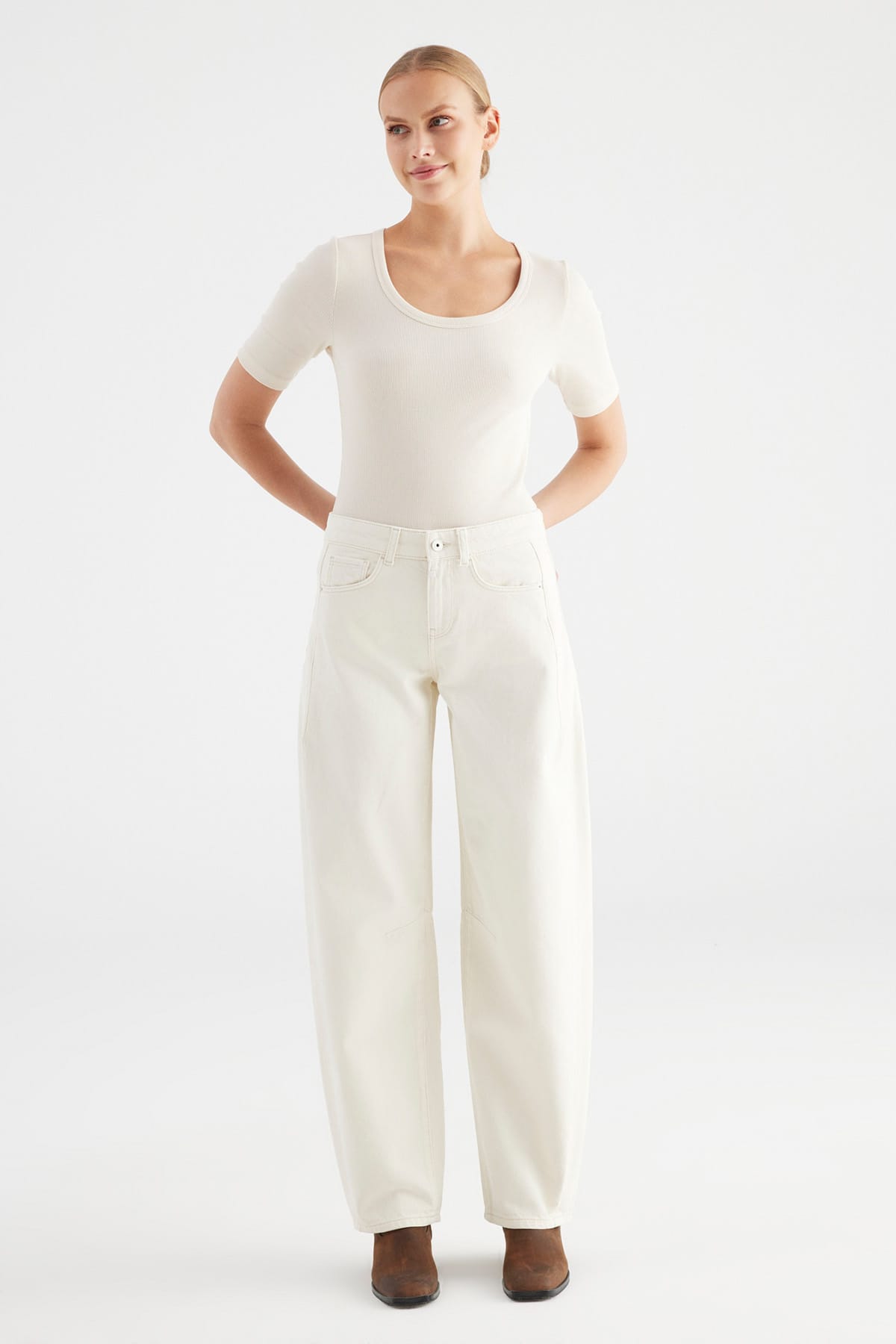 Jeans Clara Ecru Jeans C.O.J - Cup of Joe Denim 