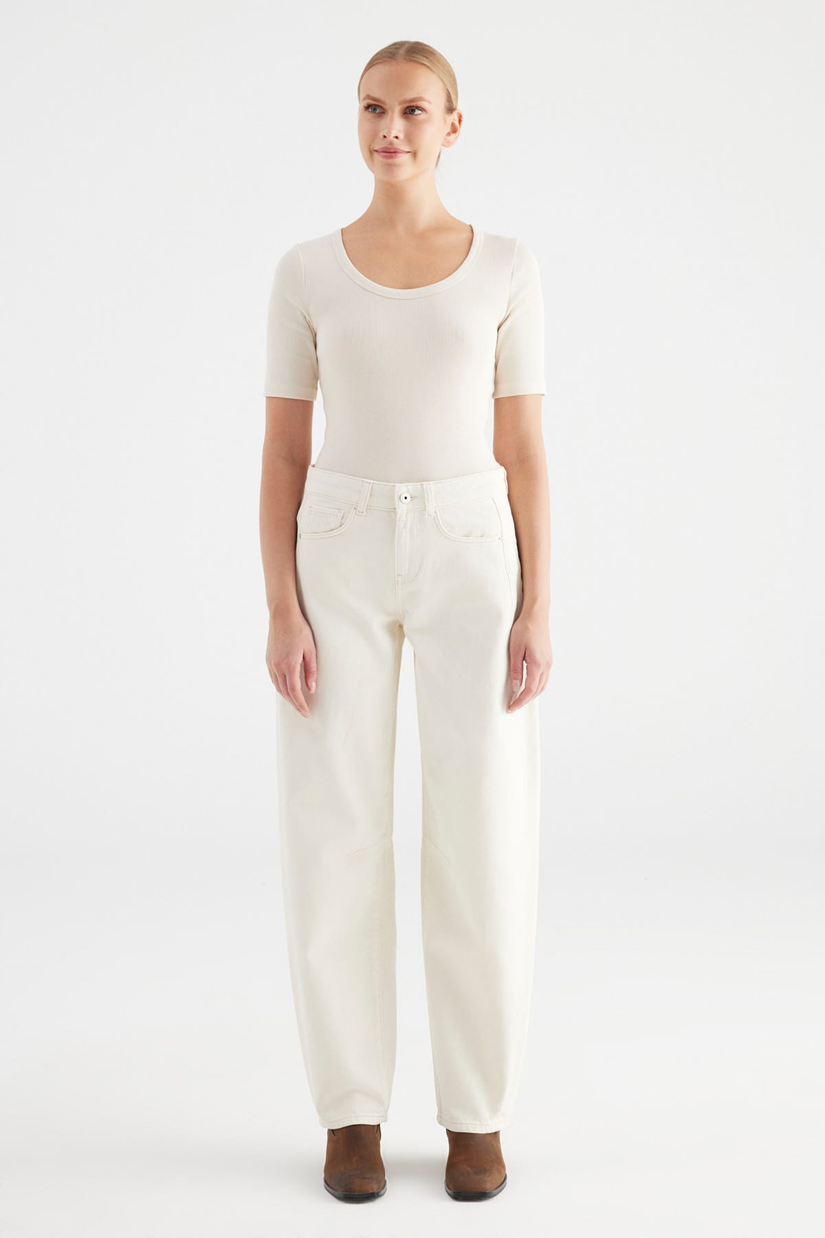 Jeans Clara Ecru Jeans C.O.J - Cup of Joe Denim 