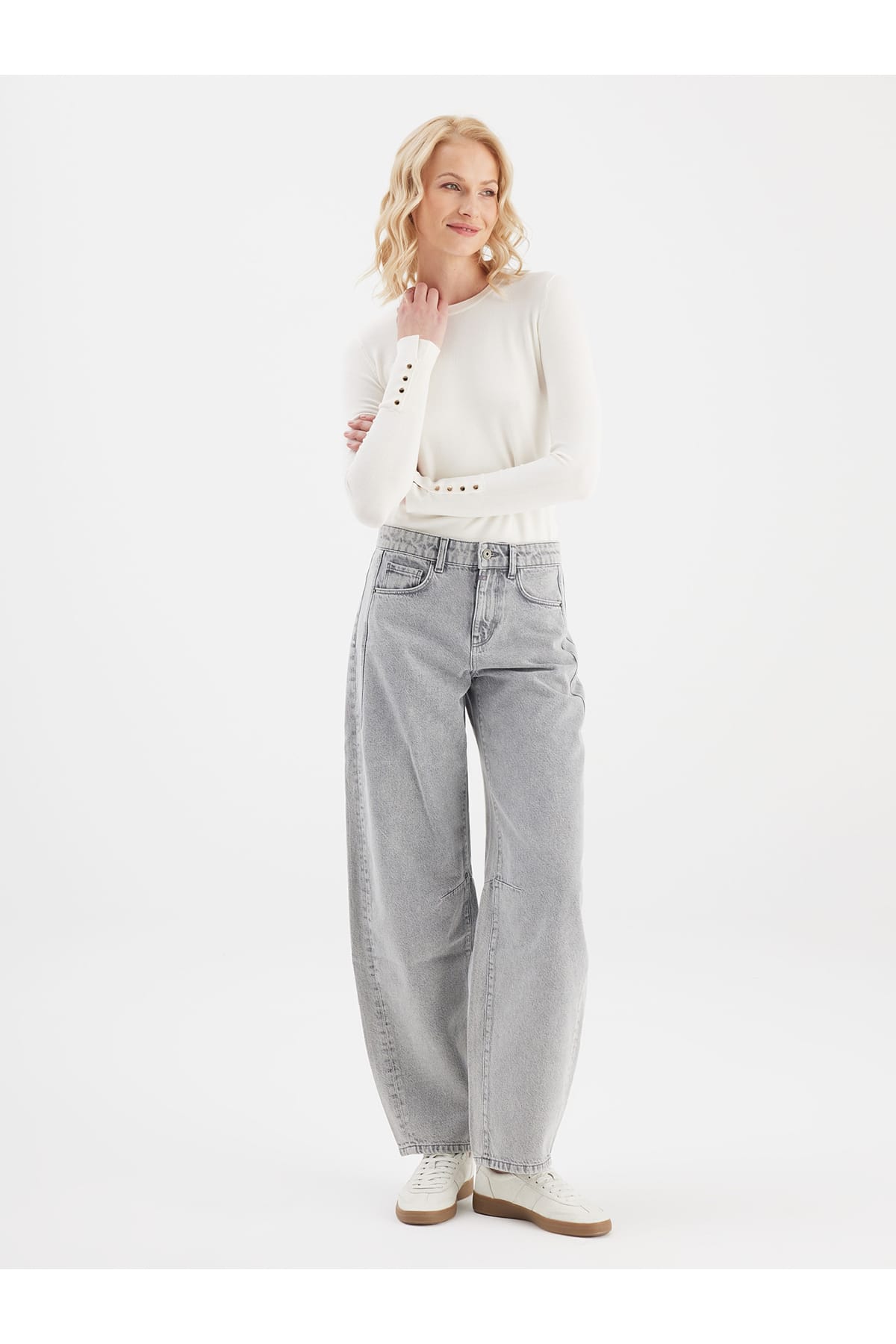 Jeans Clara Marble Grey Jeans C.O.J - Cup of Joe Denim 