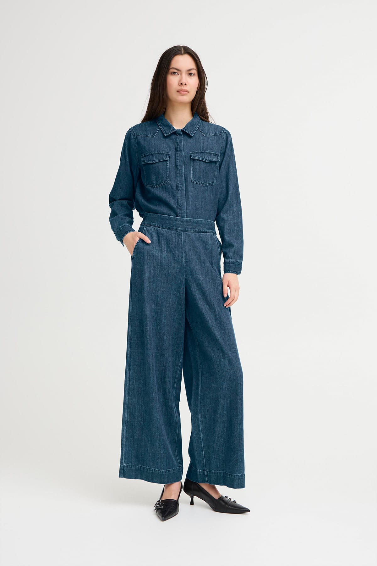 Jeans IHAUBERY PA Washed dark blue Jeans ICHI 