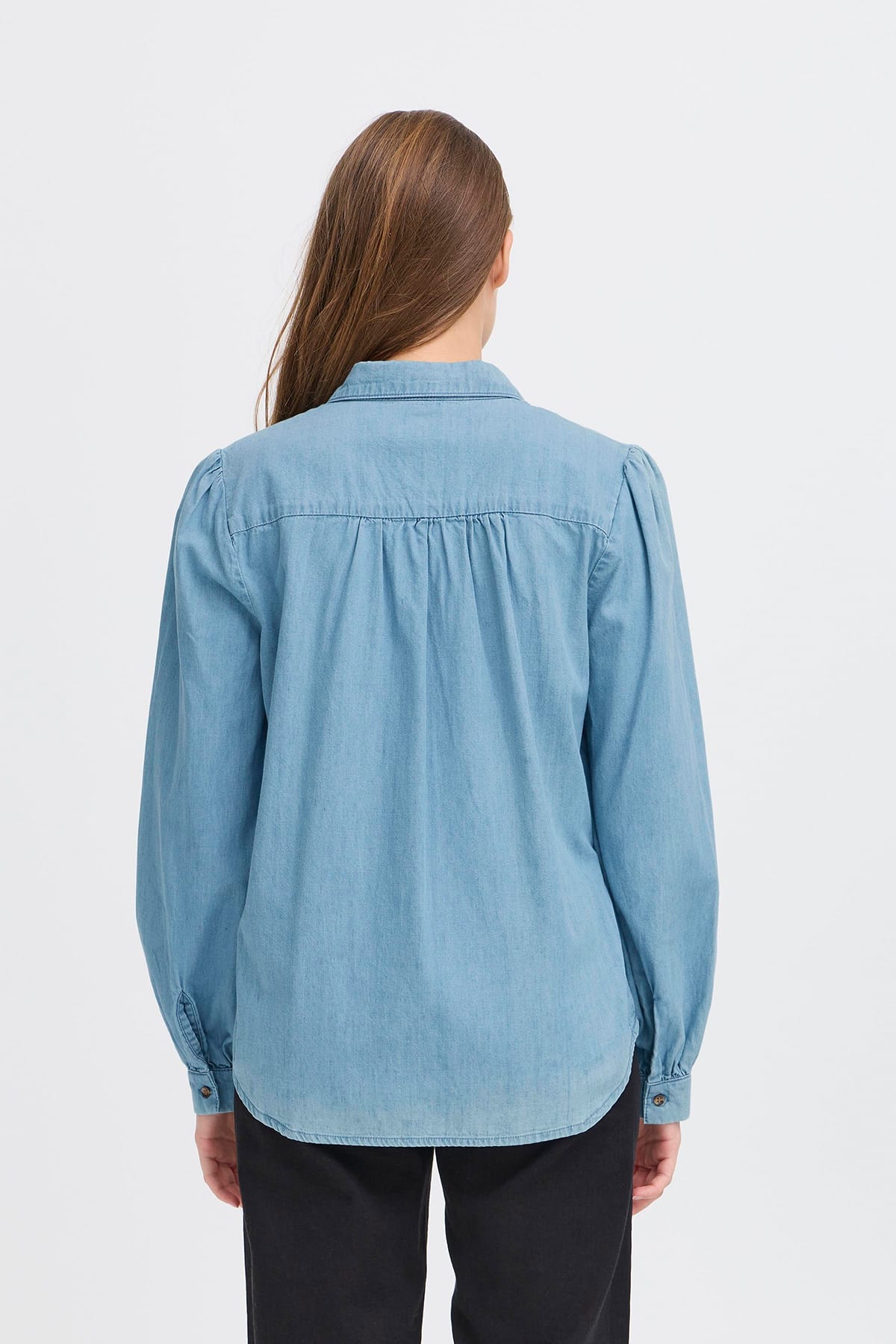 Jeanshemd IHBARCY SH Light blue Jeanshemd ICHI 