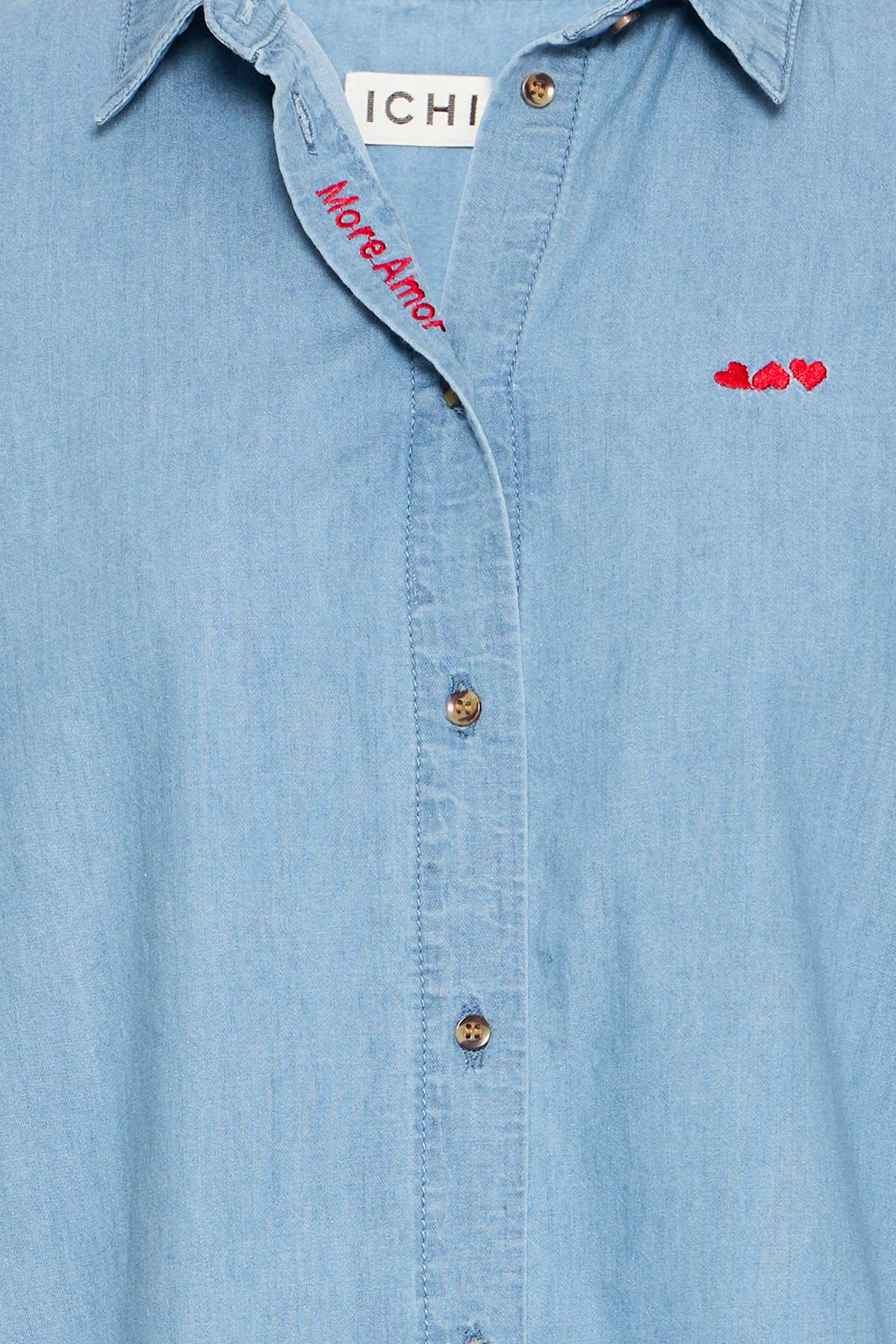 Jeanshemd IHBARCY SH Light blue Jeanshemd ICHI 