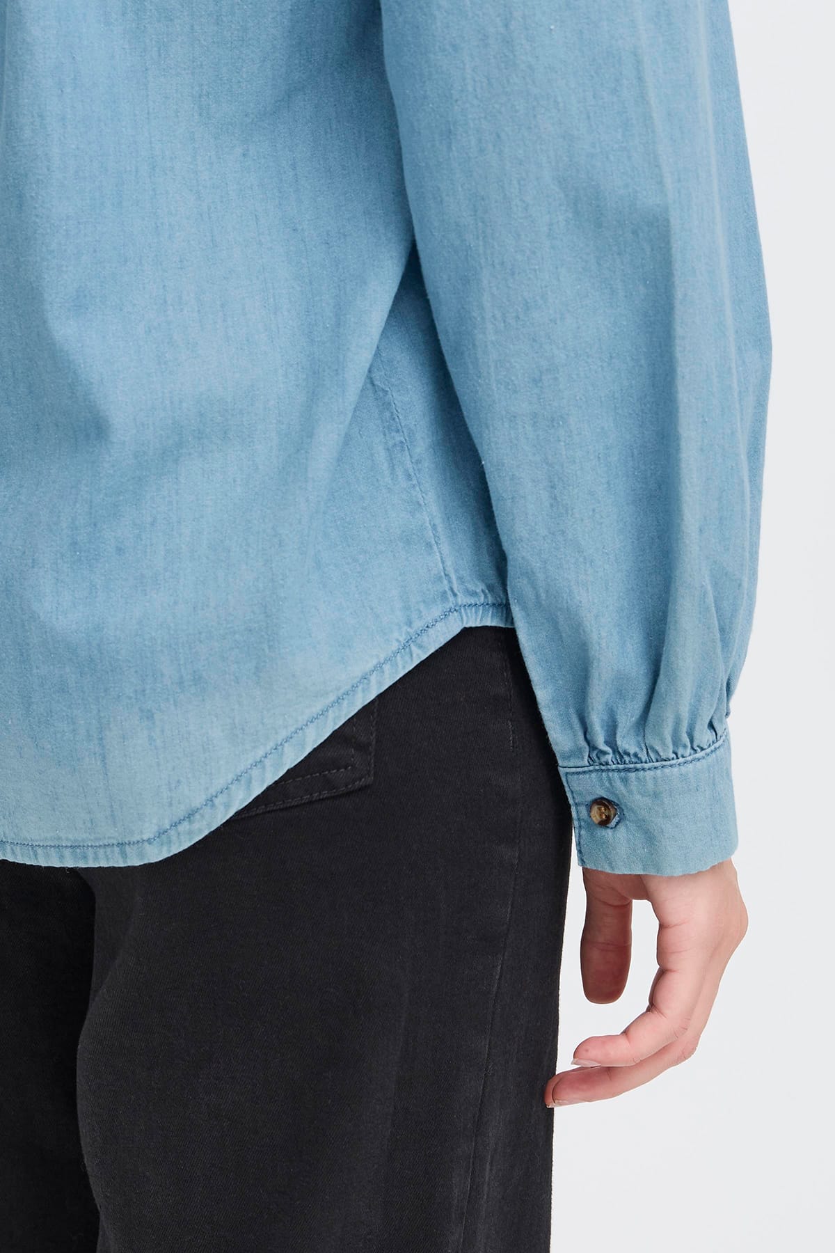 Jeanshemd IHBARCY SH Light blue Jeanshemd ICHI 