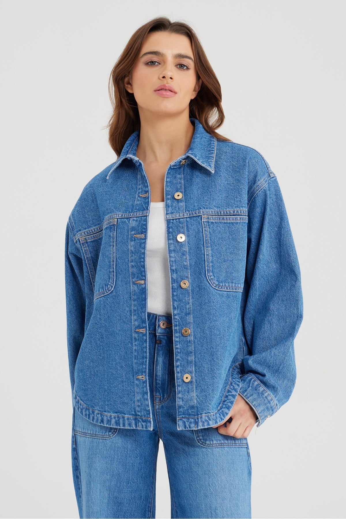 Jeanshemd Tamara Medium Blue Jeanshemd C.O.J - Cup of Joe Denim 