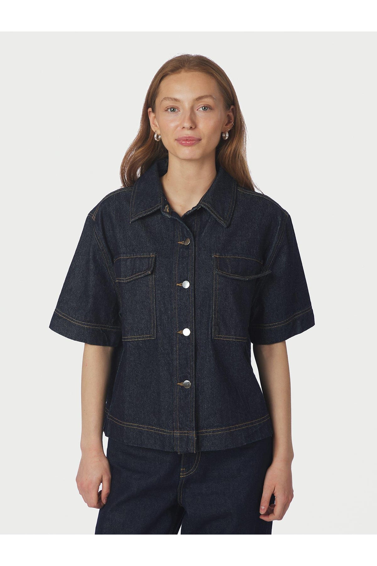 Jeanshemd Tiki Denim Shirt DARK BLUE Jeanshemd Neo Noir 