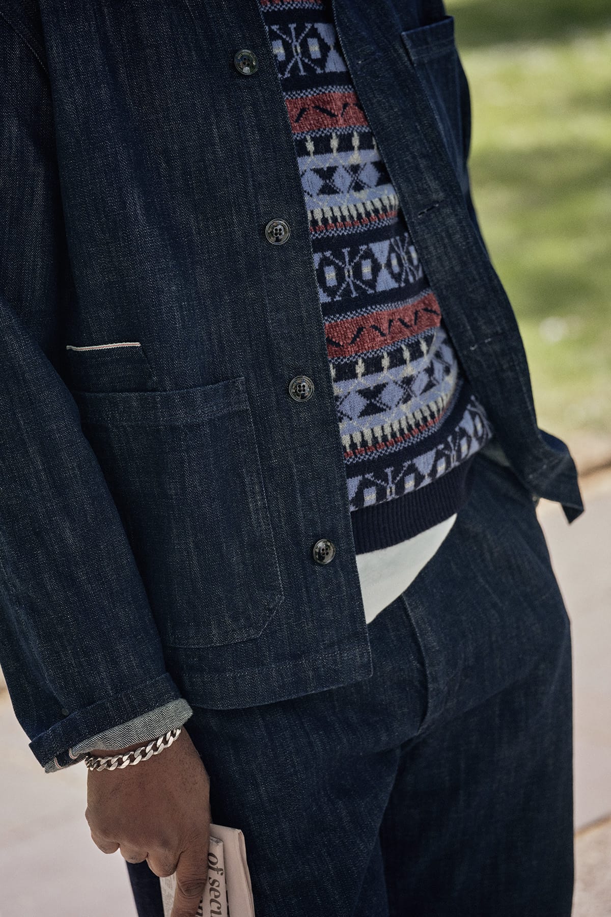 Jeansjacke MMGMicca Selvedge Dark Blue Denim Jeansjacke MosMosh 
