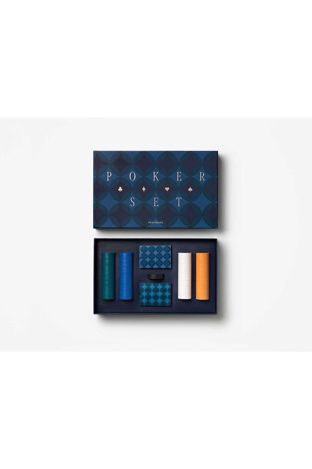 Klassisches Kartenspiel Art of Poker, Diamonds Dark Blue Klassisches Kartenspiel Printworks 