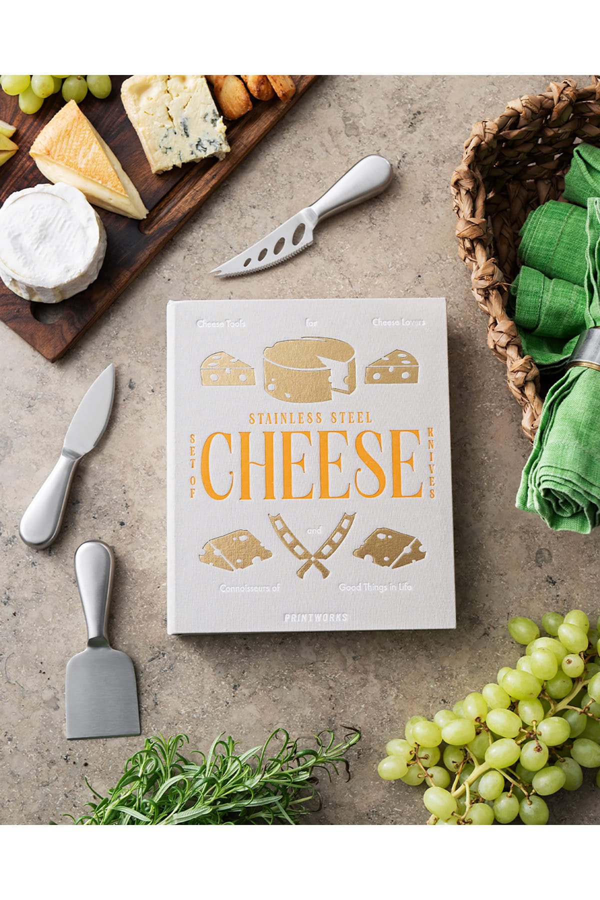 Küchenutensilien The Essentials - Cheese Tools Beige/Yellow Küchenutensilien Printworks 