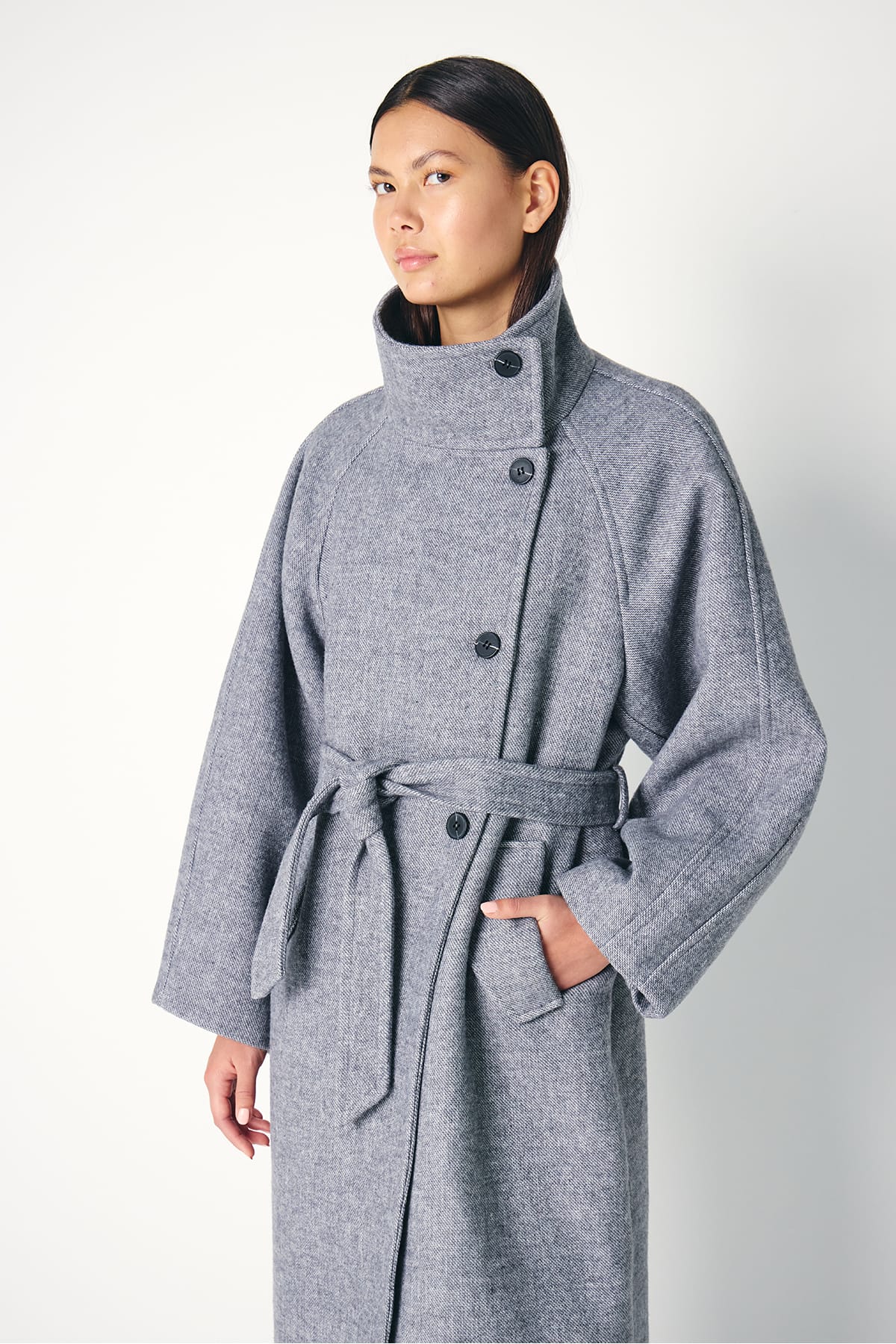 Mantel IHGAZIVA JA2 Grey melange Mantel ICHI 