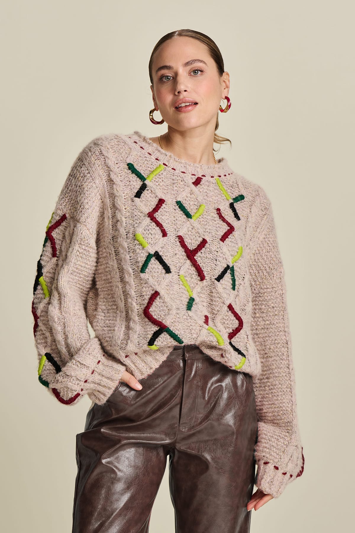 Pullover Cable Pink Pullover POM Amsterdam 