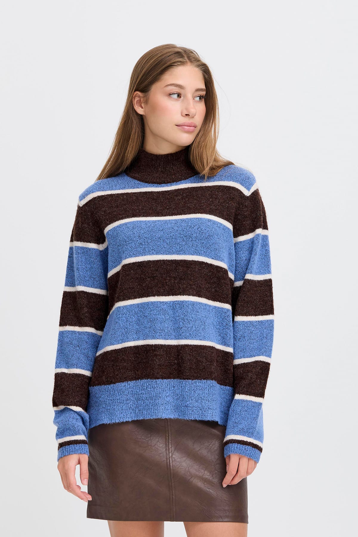 Pullover IHEDEEN LS3 COFFEE BEAN STRIPE Pullover ICHI 