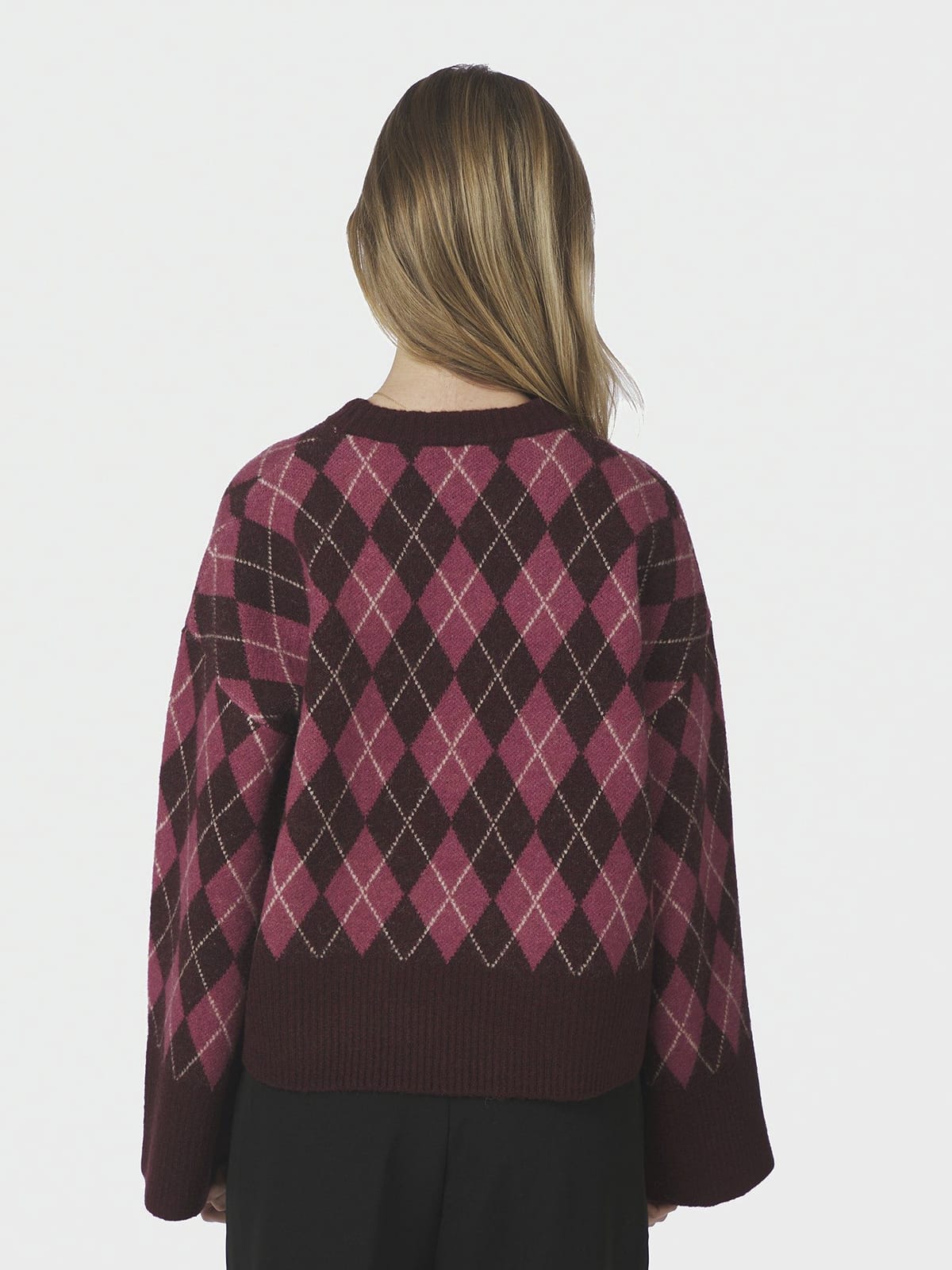 Pullover Kick Check Knit Wine Pullover Neo Noir 