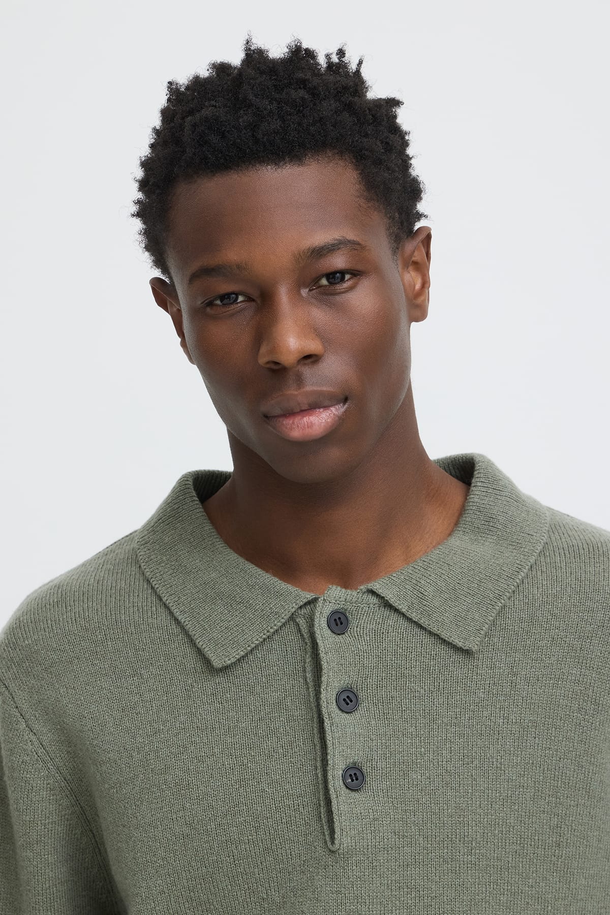 Pullover SDRICK POLO Agave Green Pullover Solid 