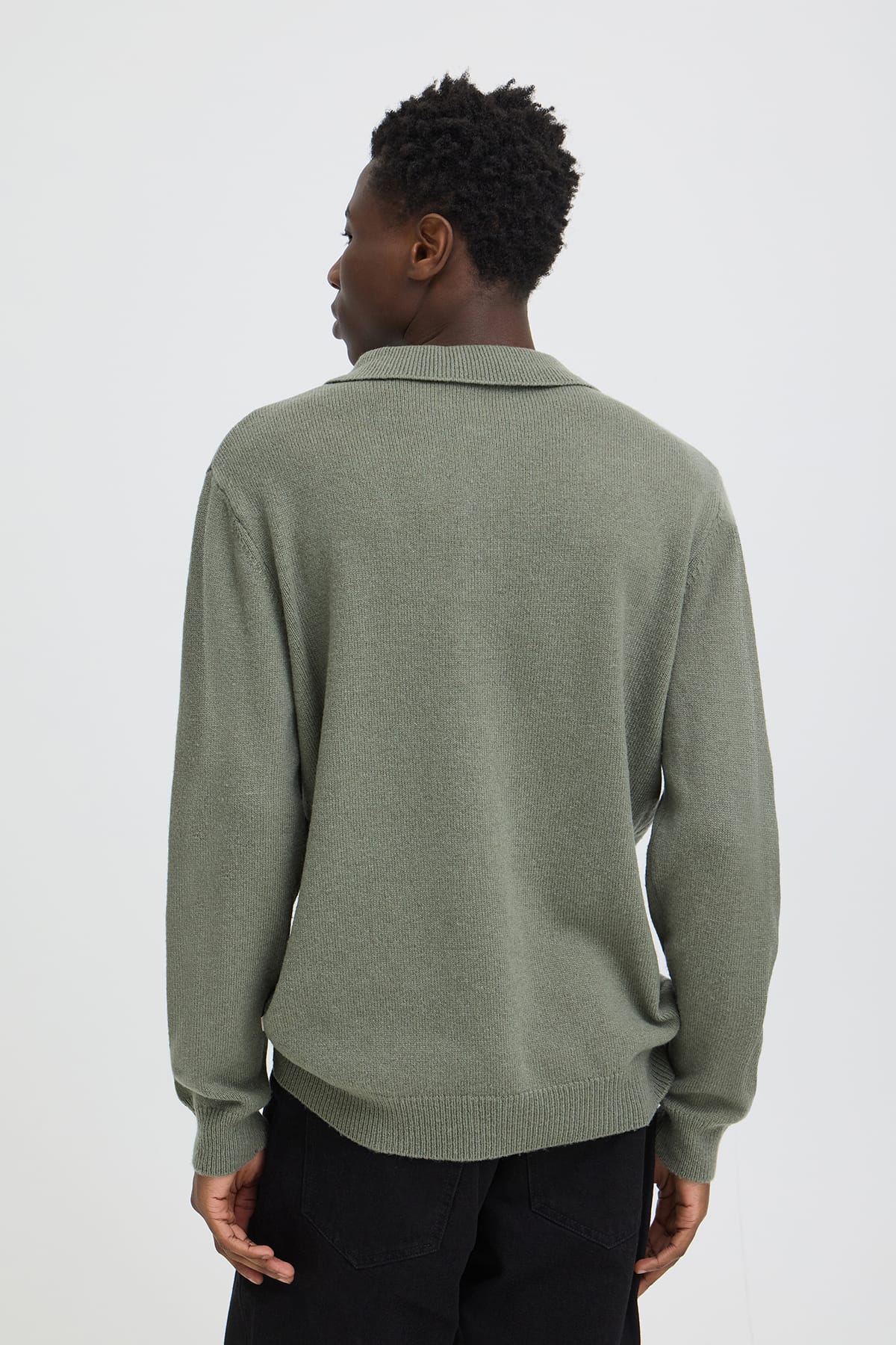 Pullover SDRICK POLO Agave Green Pullover Solid 