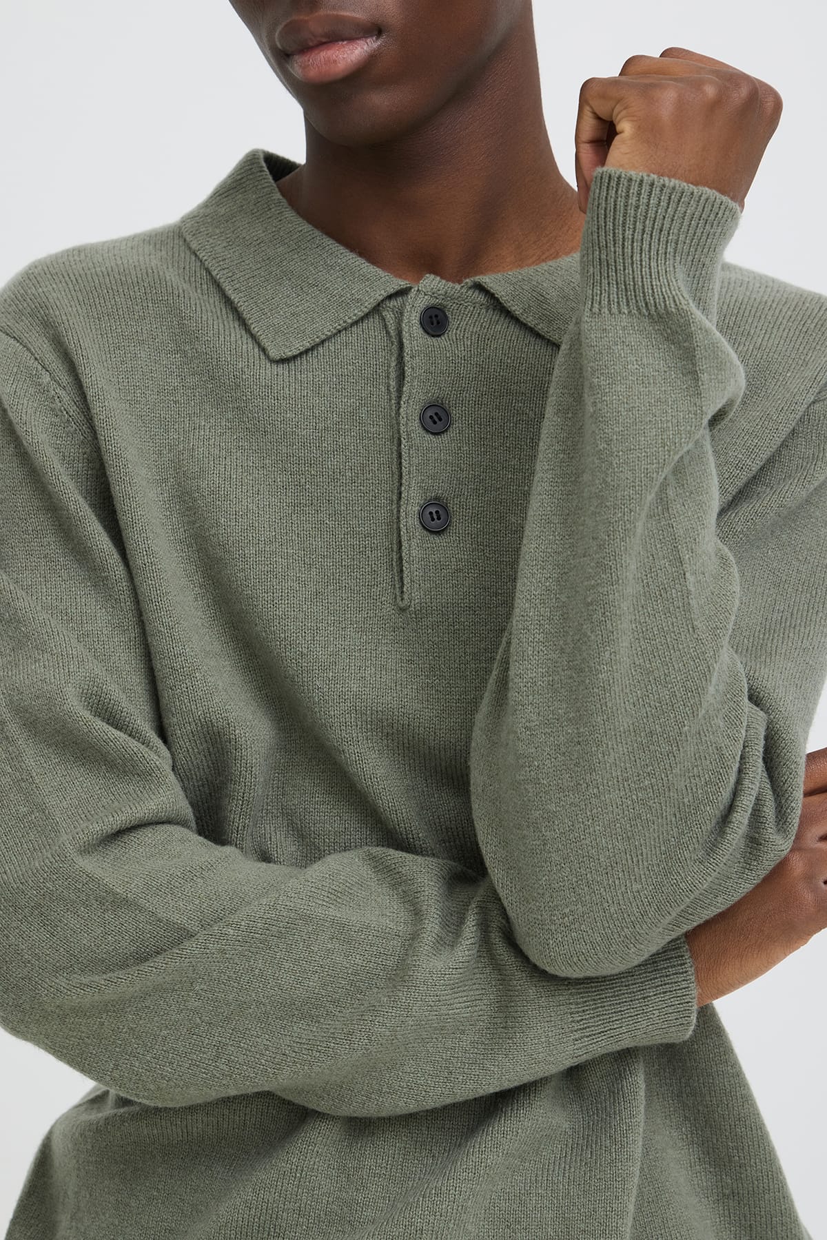 Pullover SDRICK POLO Agave Green Pullover Solid 