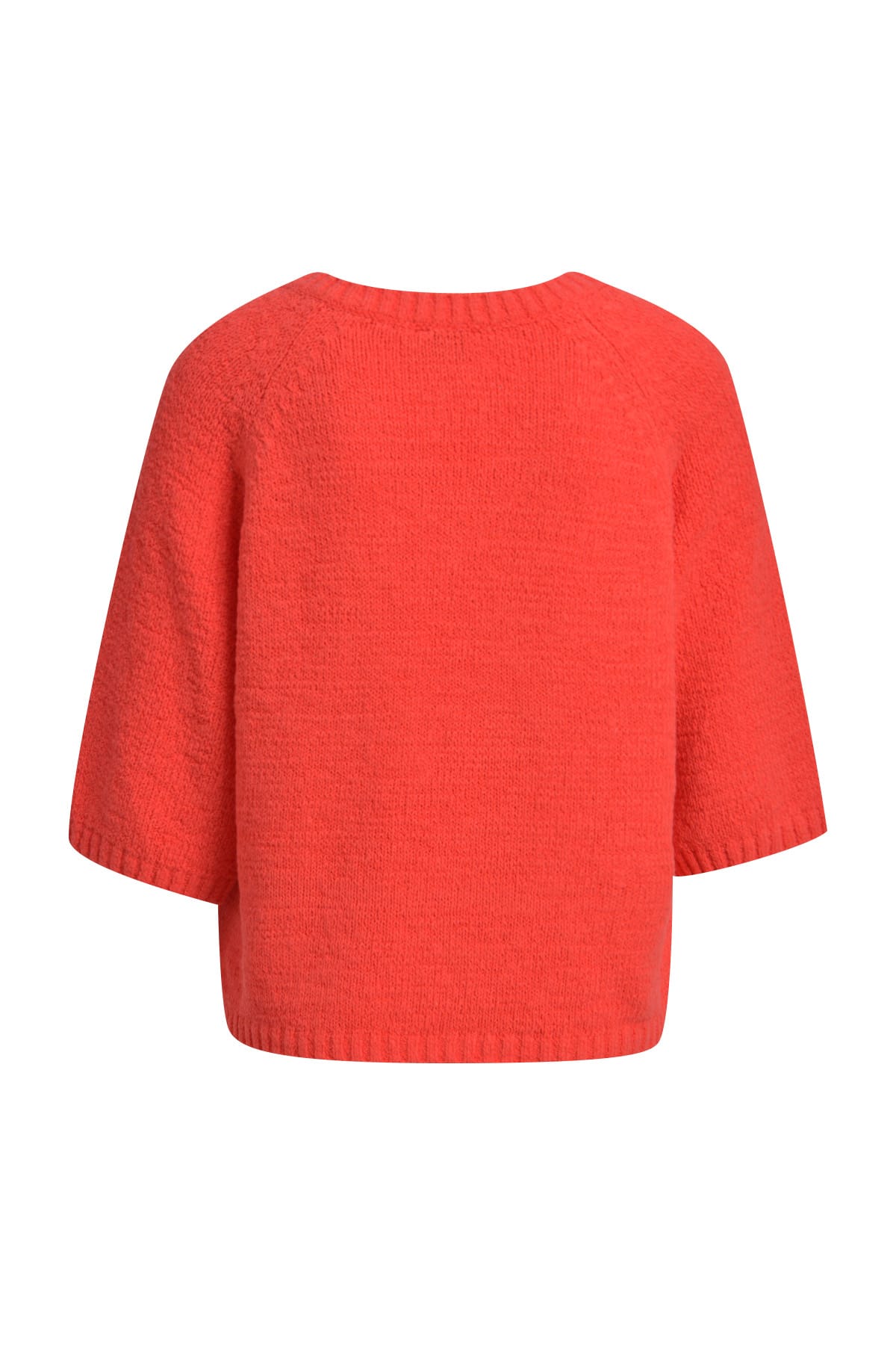 Pullover v-neck 3/4 sleeve red Pullover Milano 