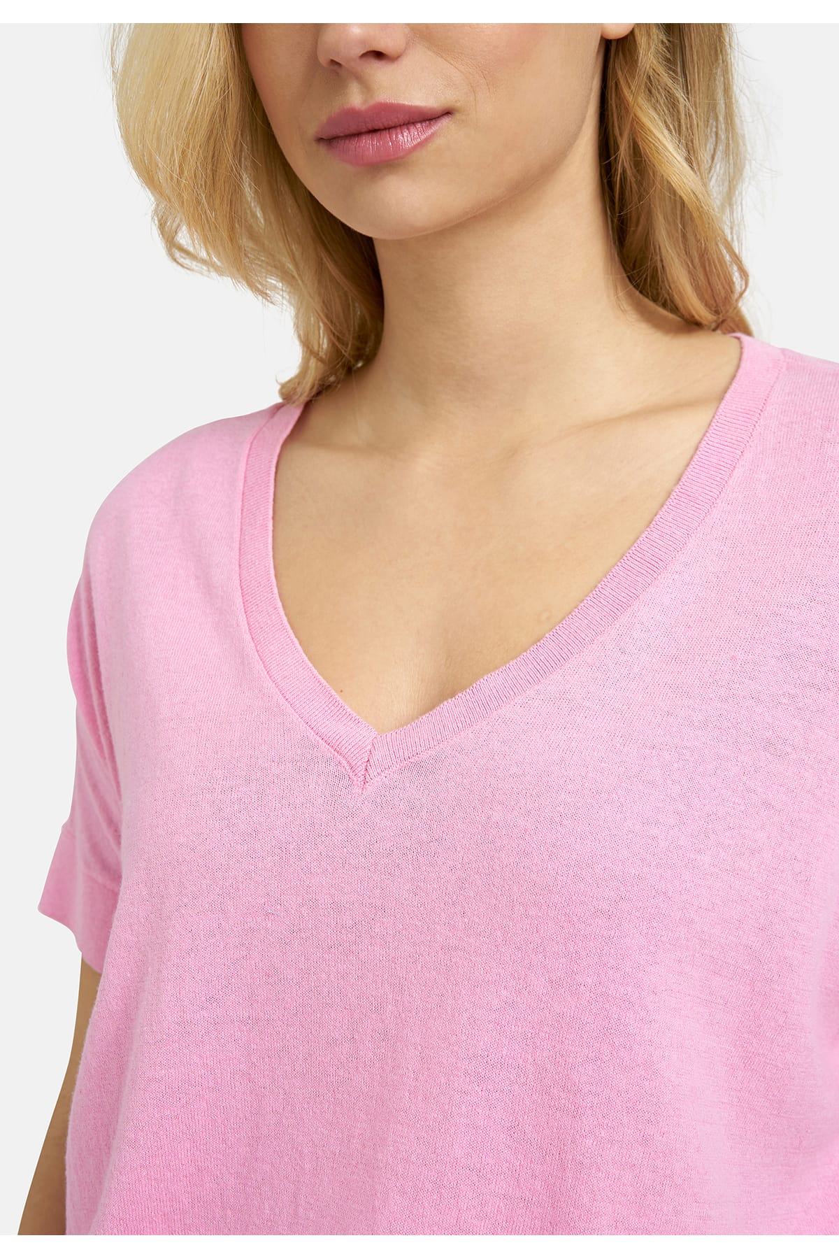 Pullover v-neck sleeveless orchid Pullover Milano 