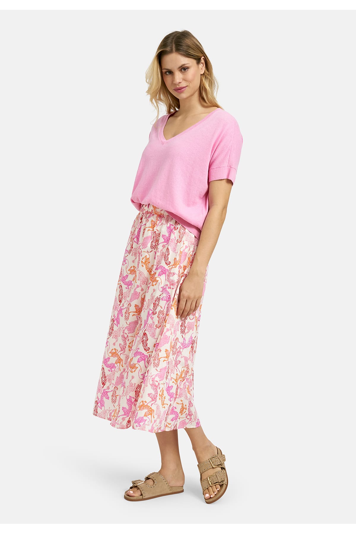 Pullover v-neck sleeveless orchid Pullover Milano 
