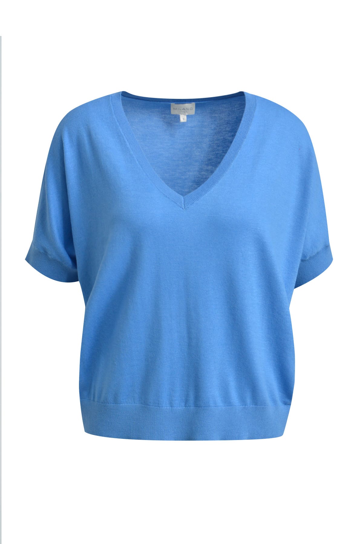 Pullover v-neck sleeveless pullover light blue Pullover Milano 
