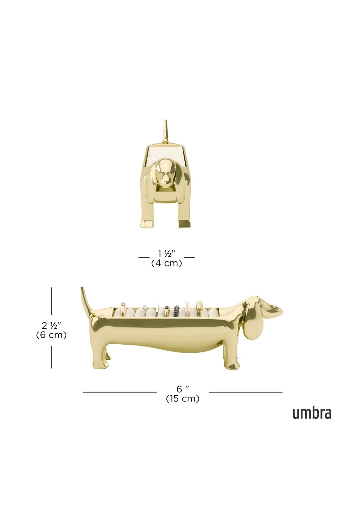 Ringhalter "DACHSIE" BRASS Ringhalter Umbra 