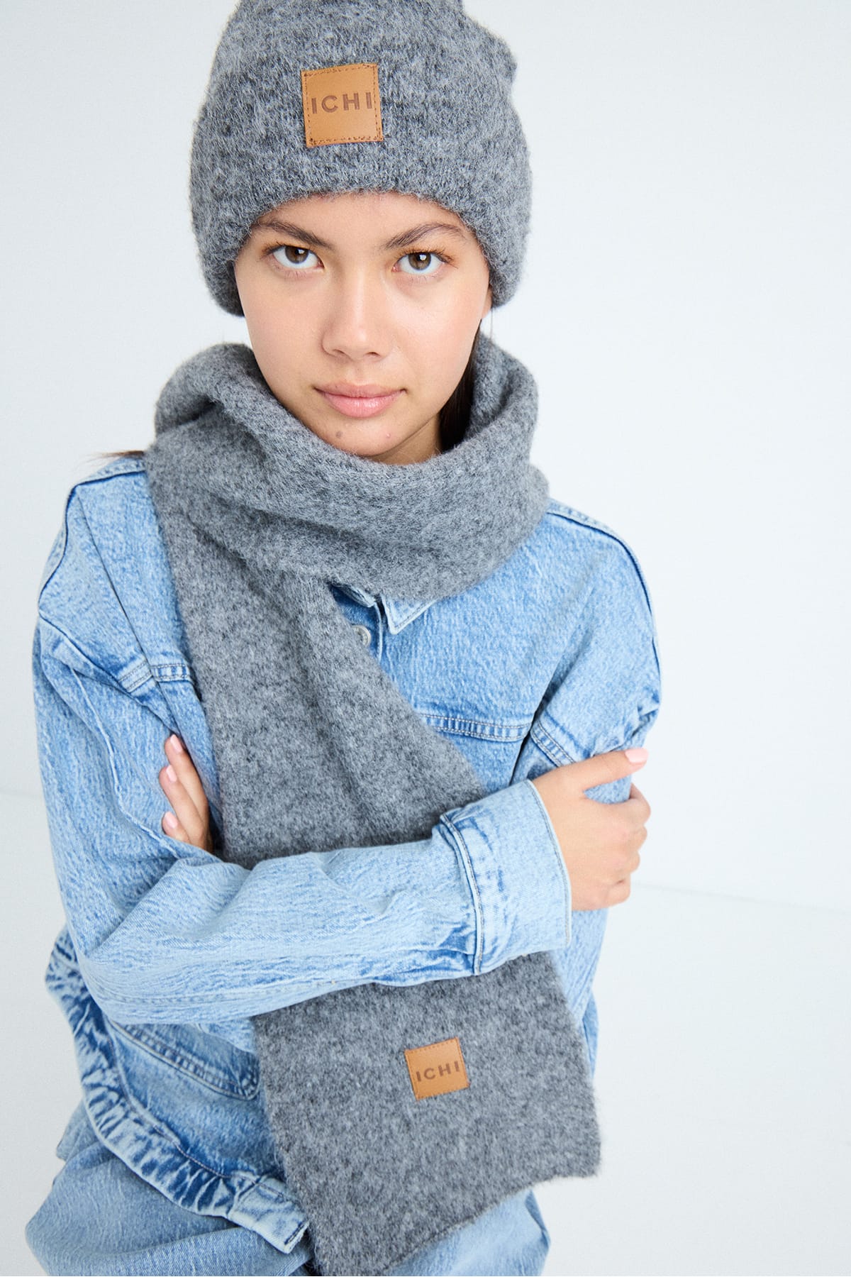 Schal IALIRA SC Dark grey melange Schal ICHI 