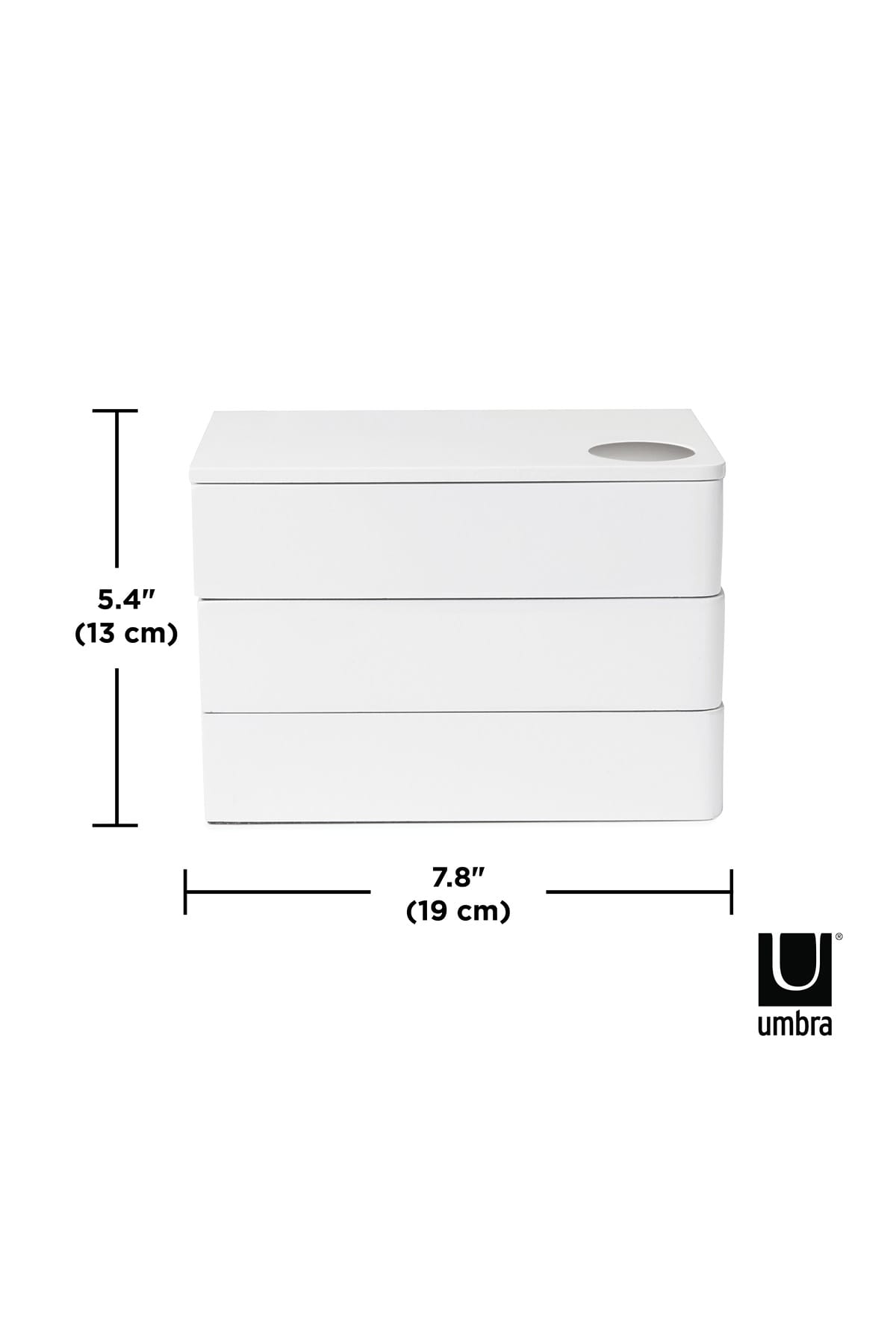 Schmuckbox Umbra schwenkbares Schmuckkästchen Weiß Schmuckbox Umbra 