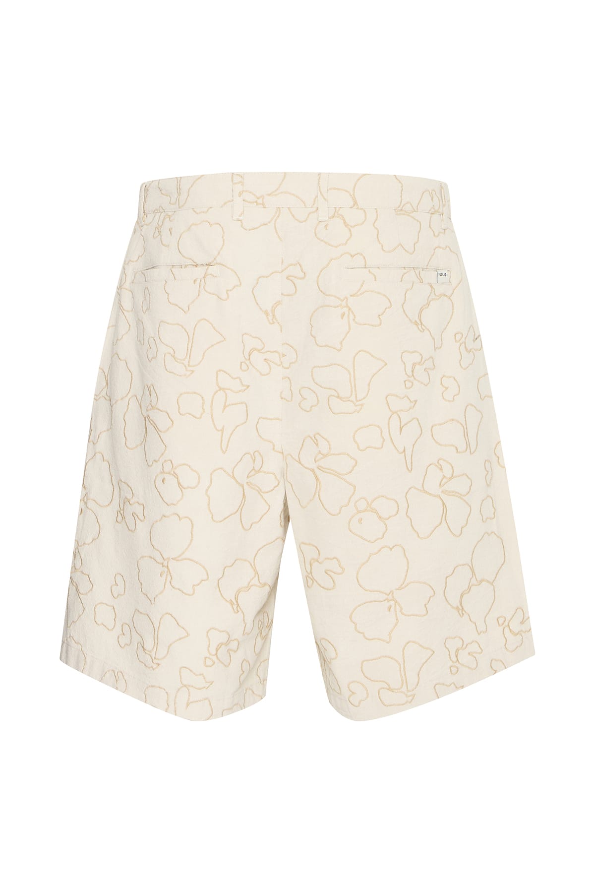 Shorts SDALANN PLEAT EMB SHO Oatmeal Shorts Solid 