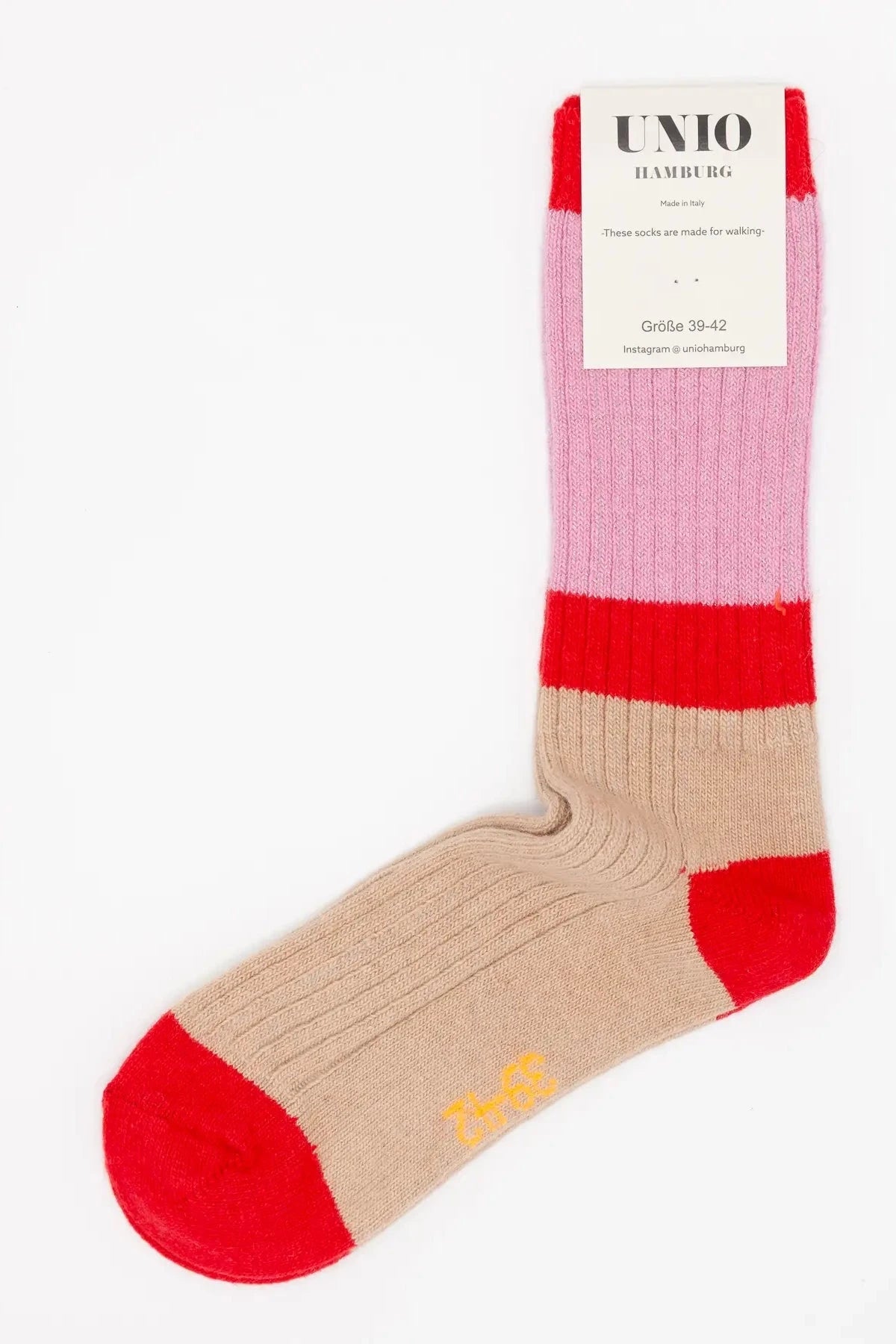 Socken CALM GLITZI cherry - rose Col.6 Socken UNIO Hamburg 